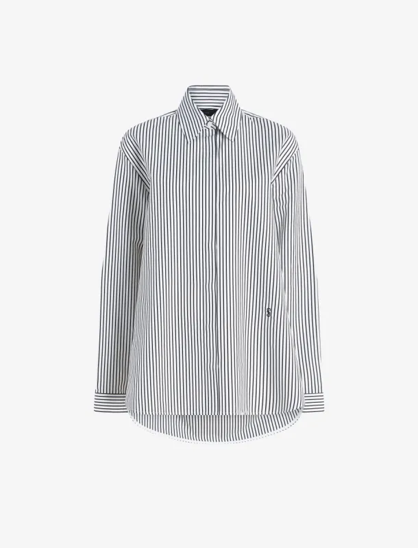 Hunter Top in Stripe Cotton Silk Poplin sold by Proenza Schouler