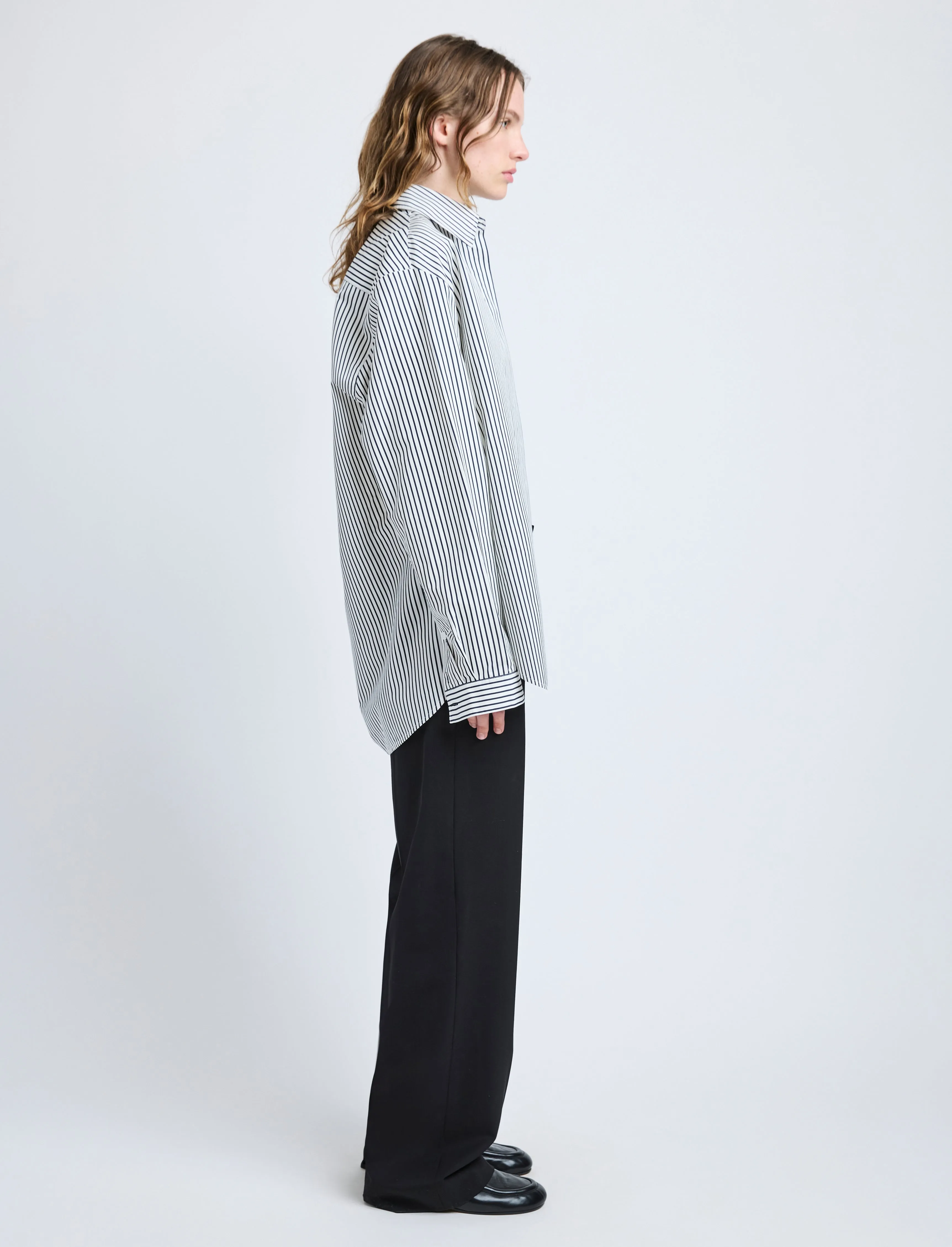 Hunter Top in Stripe Cotton Silk Poplin sold by Proenza Schouler product image thumbnail 4