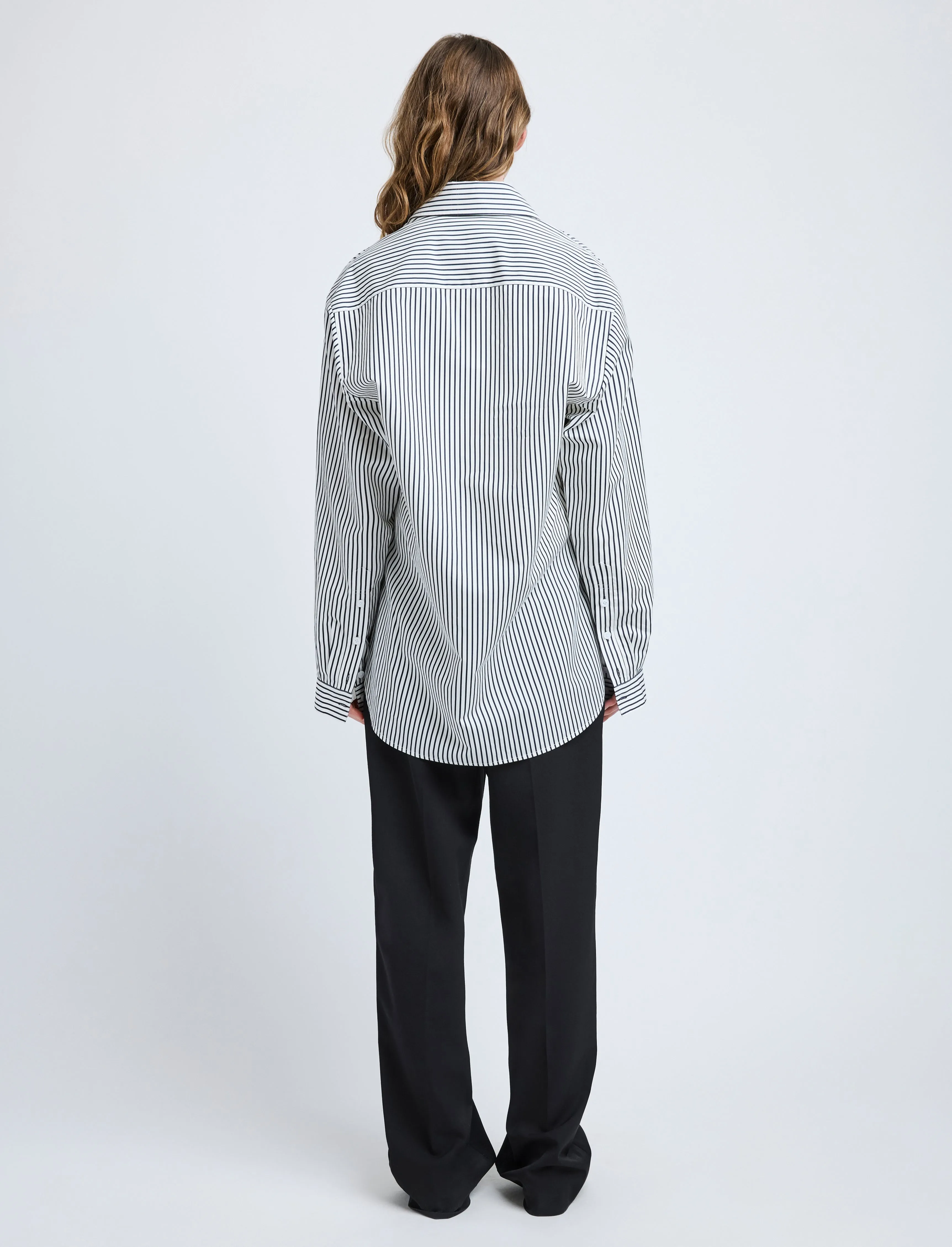 Hunter Top in Stripe Cotton Silk Poplin sold by Proenza Schouler product image thumbnail 5