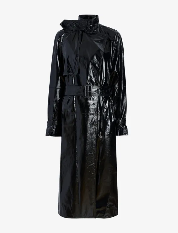 Sabina Coat in Lacquered Leather made by Proenza Schouler