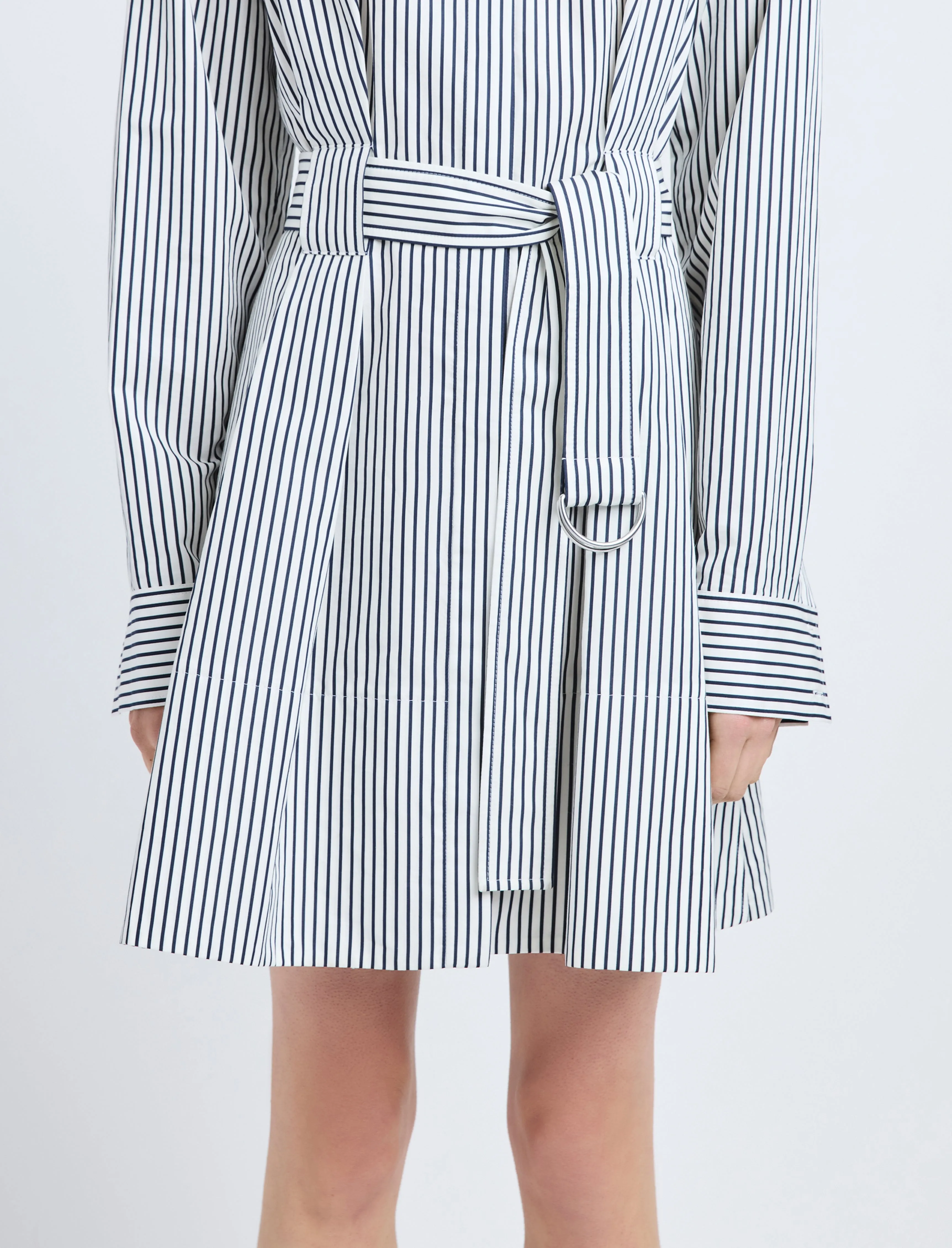 Viola Dress in Stripe Cotton Silk Poplin sold by Proenza Schouler product image thumbnail 5