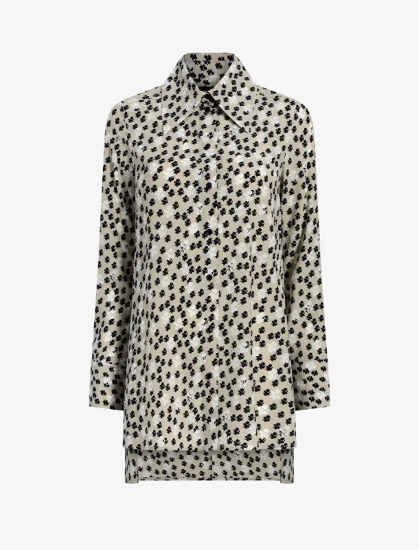 Emmeline Shirt in Printed Silk Viscose made by Proenza Schouler
