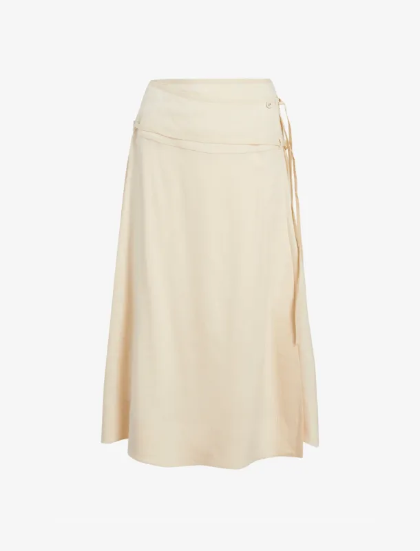 Jovie Wrap Skirt in Linen Slub made by Proenza Schouler