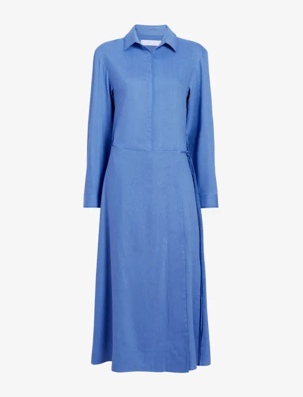 Lato Wrap Dress in Linen Slub sold by Proenza Schouler