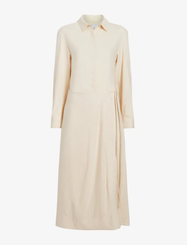 Lato Wrap Dress in Linen Slub made by Proenza Schouler