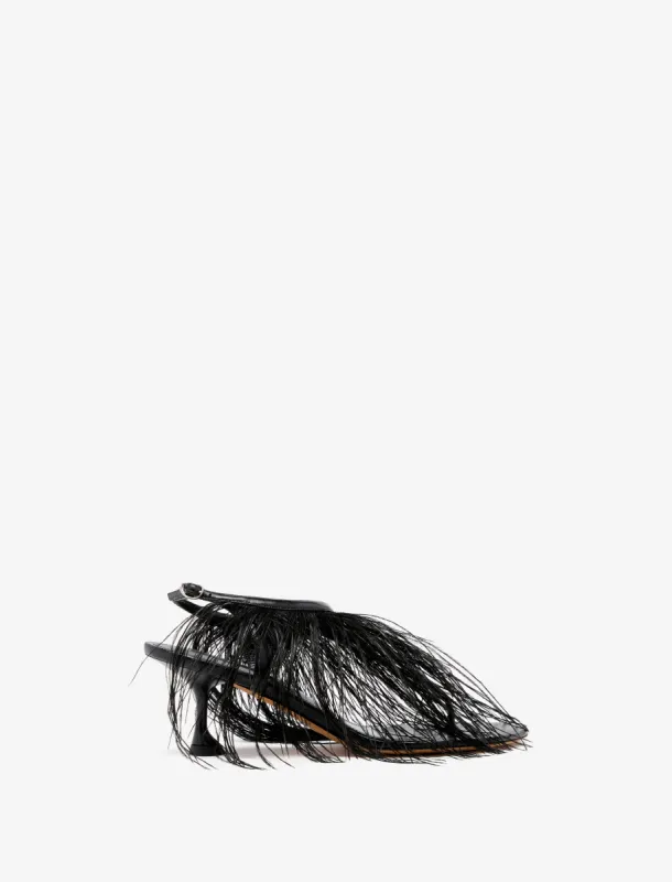Tee Thong Feather Sandals in Slick Nappa made by Proenza Schouler