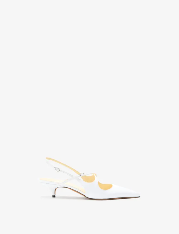 Slash Crossover Slingback Pumps in Spazzolato Leather sold by Proenza Schouler