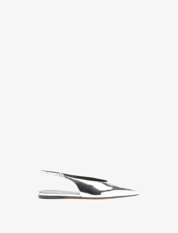 Slash Flat Slingbacks in Mirrored Metallic sold by Proenza Schouler