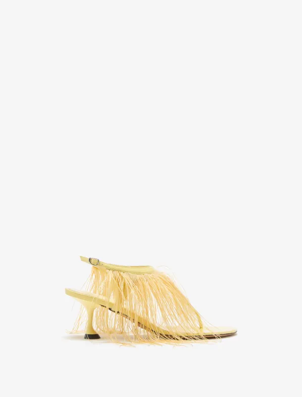 Tee Thong Feather Sandals in Slick Nappa made by Proenza Schouler