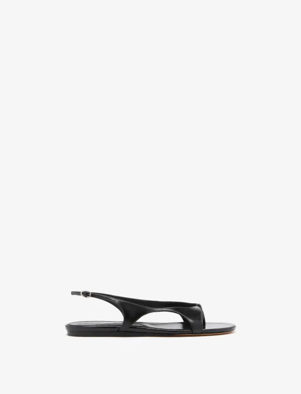 Slash Flat Thong Sandals in Slick Nappa sold by Proenza Schouler