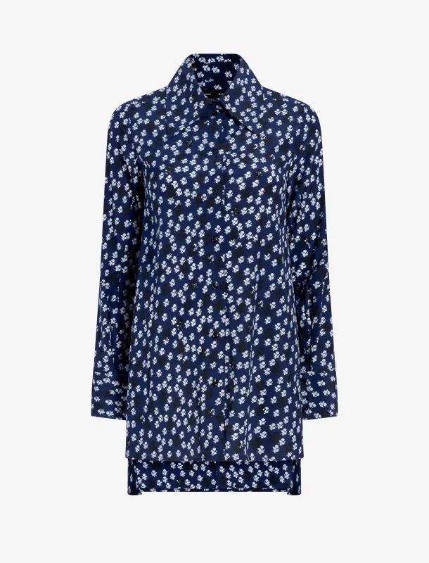 Emmeline Shirt in Printed Silk Viscose sold by Proenza Schouler