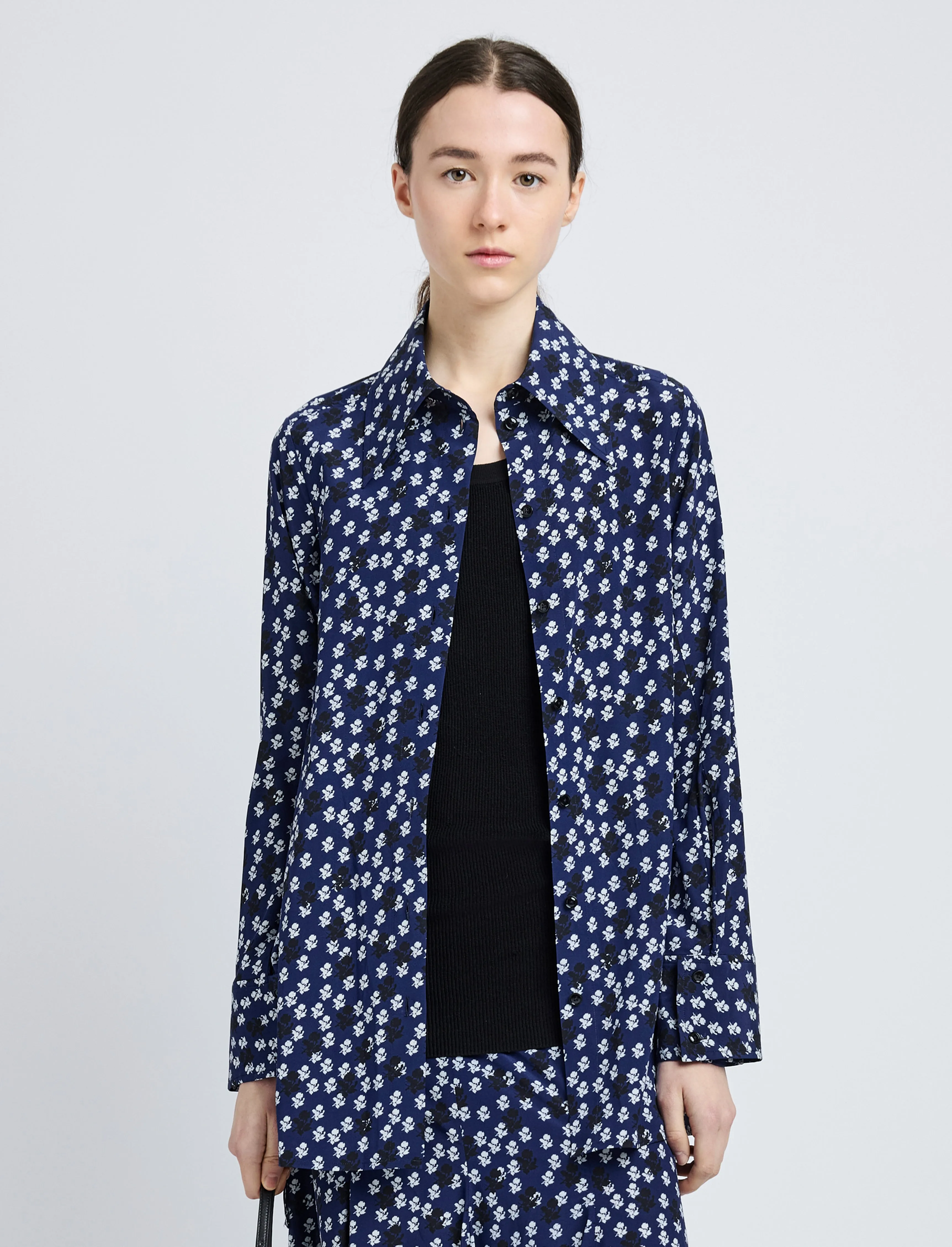 Emmeline Shirt in Printed Silk Viscose sold by Proenza Schouler product image thumbnail 2