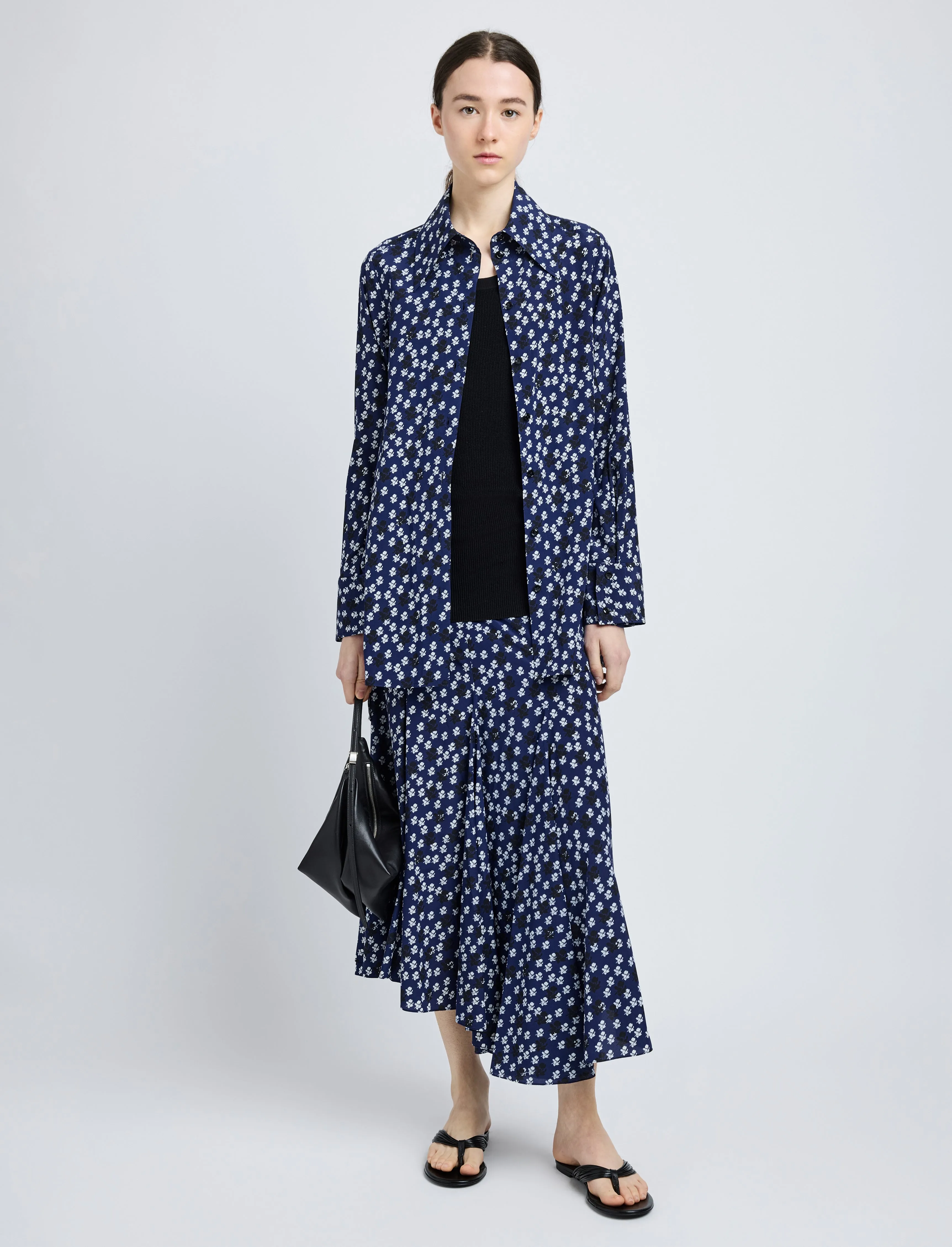 Emmeline Shirt in Printed Silk Viscose sold by Proenza Schouler product image thumbnail 3