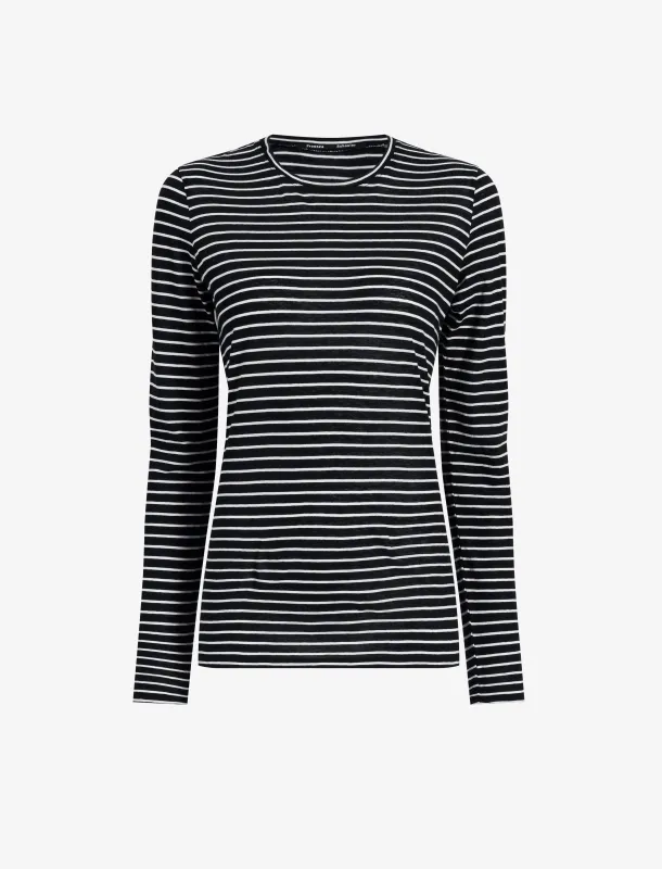 Mia T-Shirt in Cotton Stripe Jersey sold by Proenza Schouler
