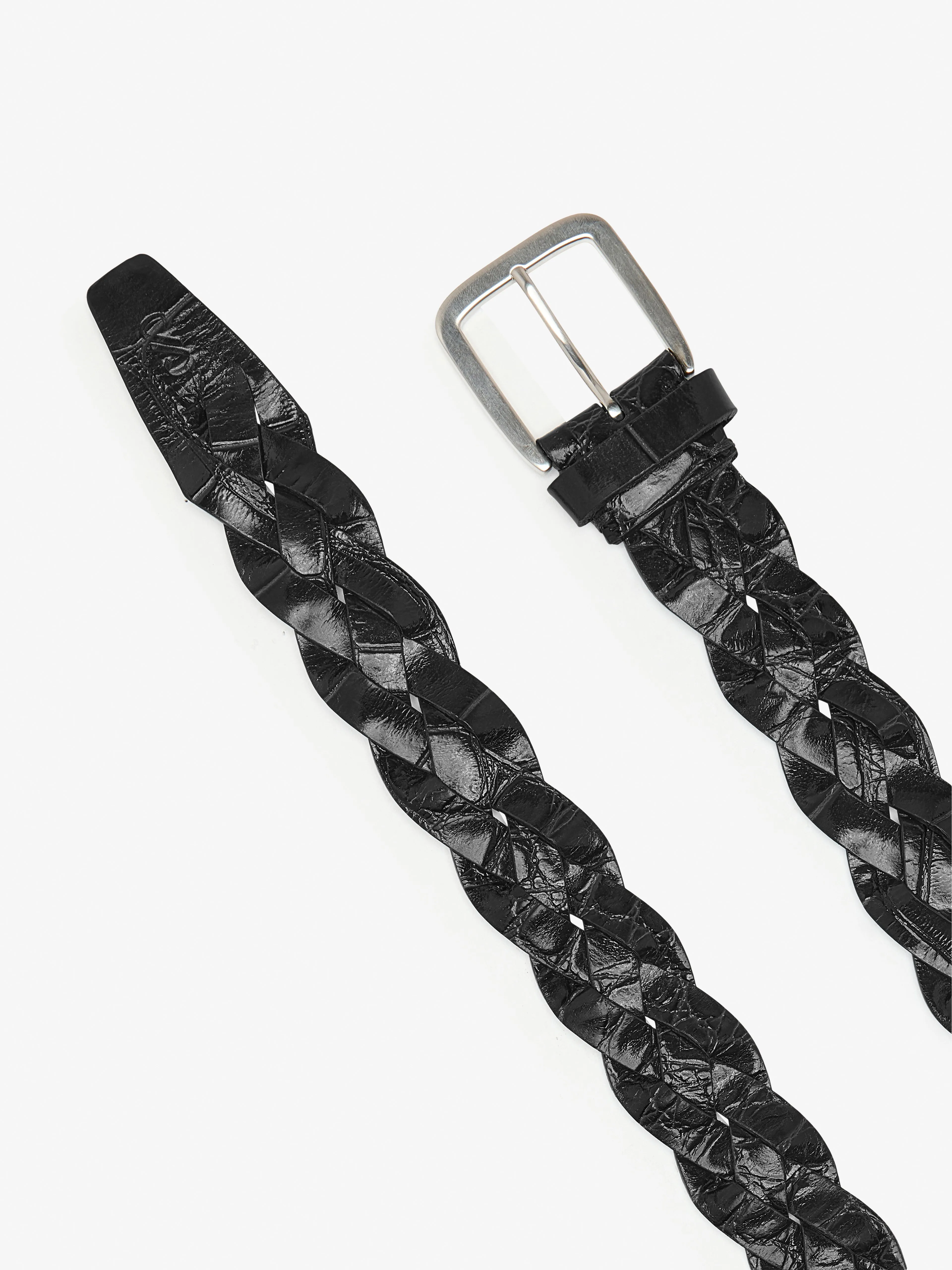 Wide Braid Belt in Croc Embossed Calf sold by Proenza Schouler product image thumbnail 2