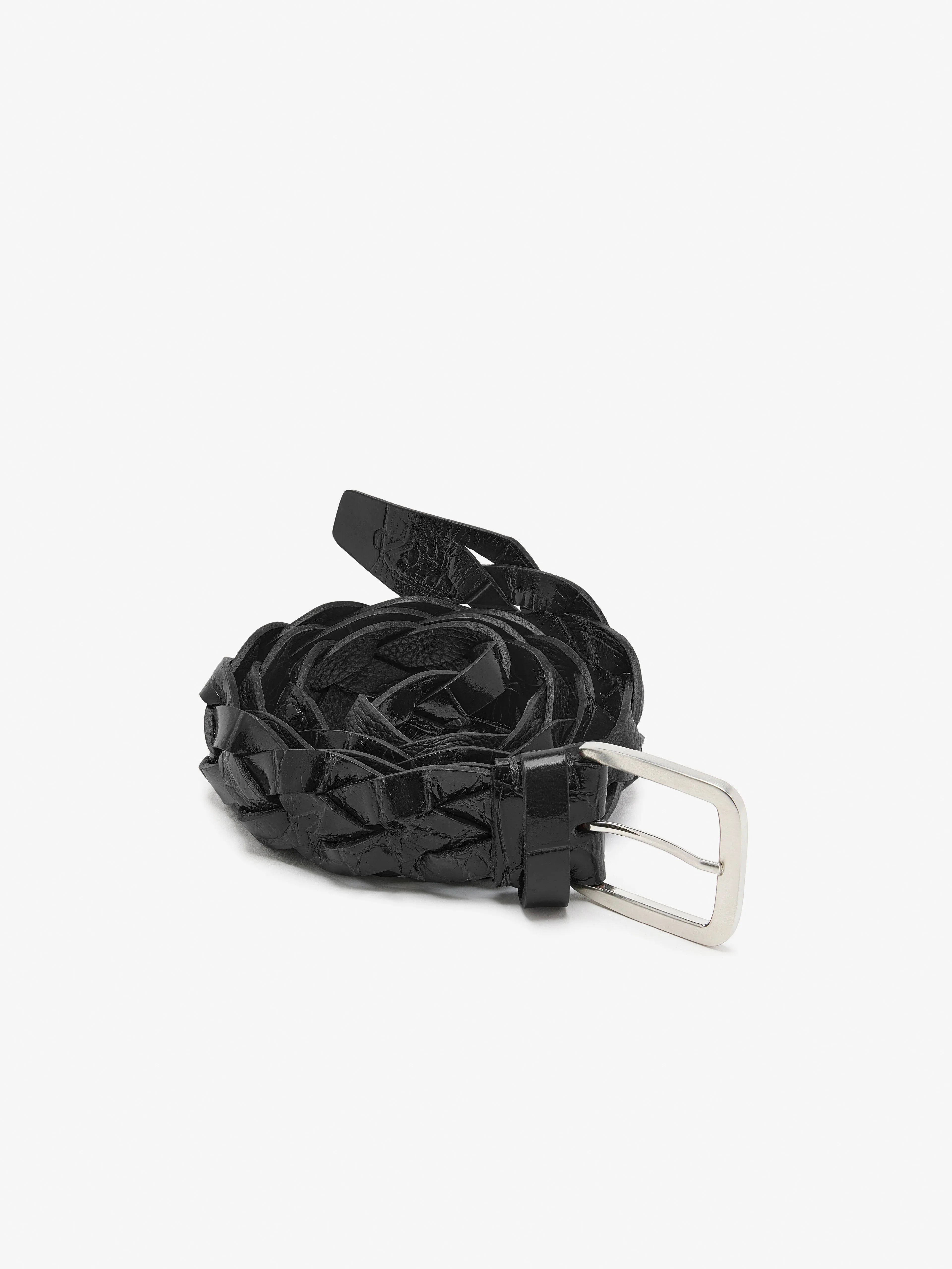 Wide Braid Belt in Croc Embossed Calf sold by Proenza Schouler product image thumbnail 3