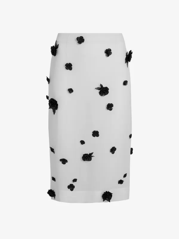 Lex Skirt in Embroidered Open Viscose Georgette made by Proenza Schouler