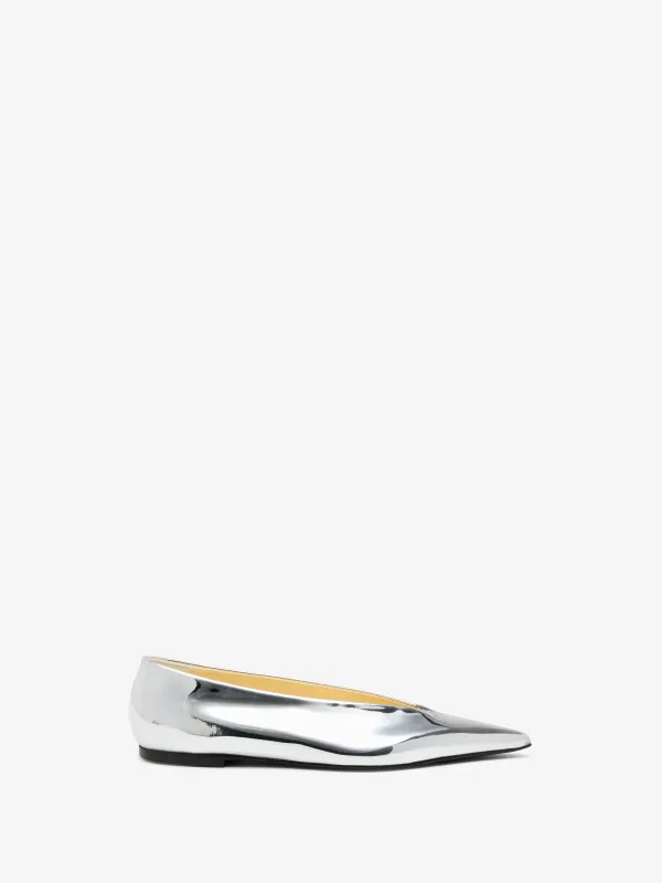 Slash Flats in Mirrored Metallic sold by Proenza Schouler