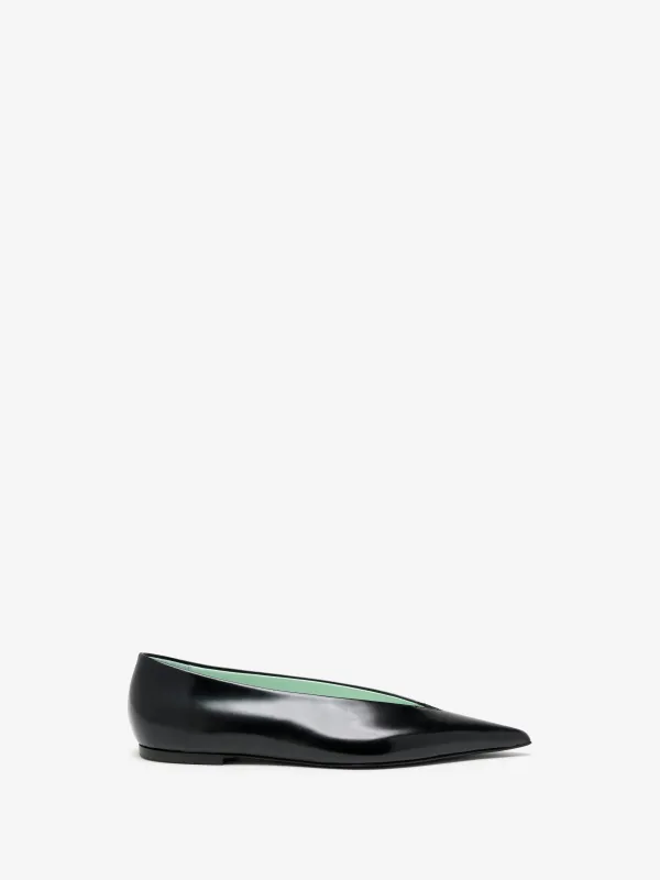 Slash Flats in Polished Calf sold by Proenza Schouler