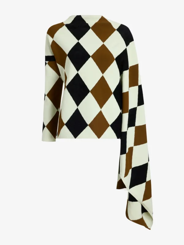 Vanne Top in Argyle Velvet Knit sold by Proenza Schouler