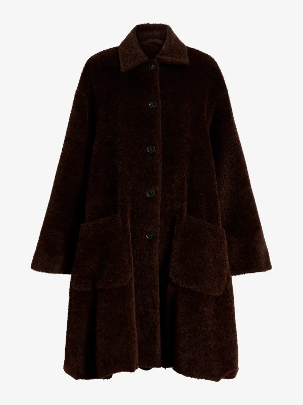 Verretta Coat in Alpaca Coating sold by Proenza Schouler