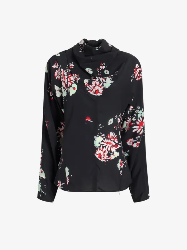 Ysabelle Top in Printed Silk Viscose made by Proenza Schouler