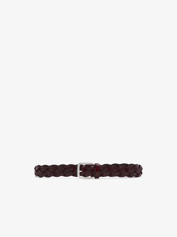 Wide Braid Belt in Croc Embossed Calf made by Proenza Schouler