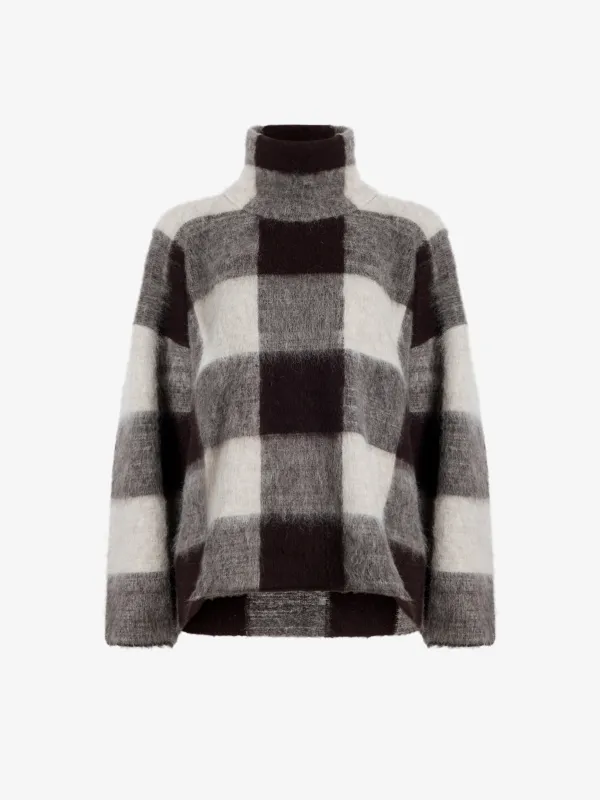 Kai Top in Brushed Glenplaid Knit sold by Proenza Schouler