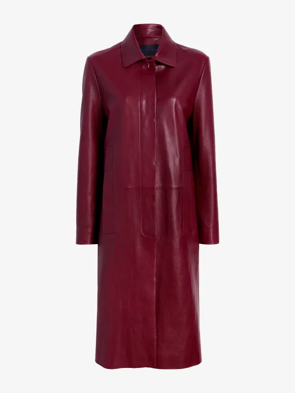 Nissi Coat in Semigloss Leather made by Proenza Schouler