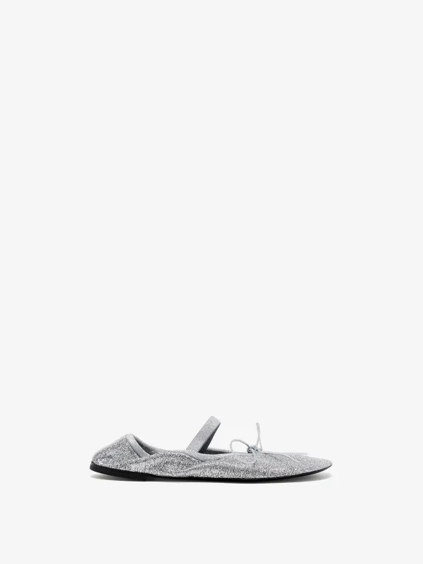 Glove Mary Jane Ballet Flats in Metallic Mesh sold by Proenza Schouler