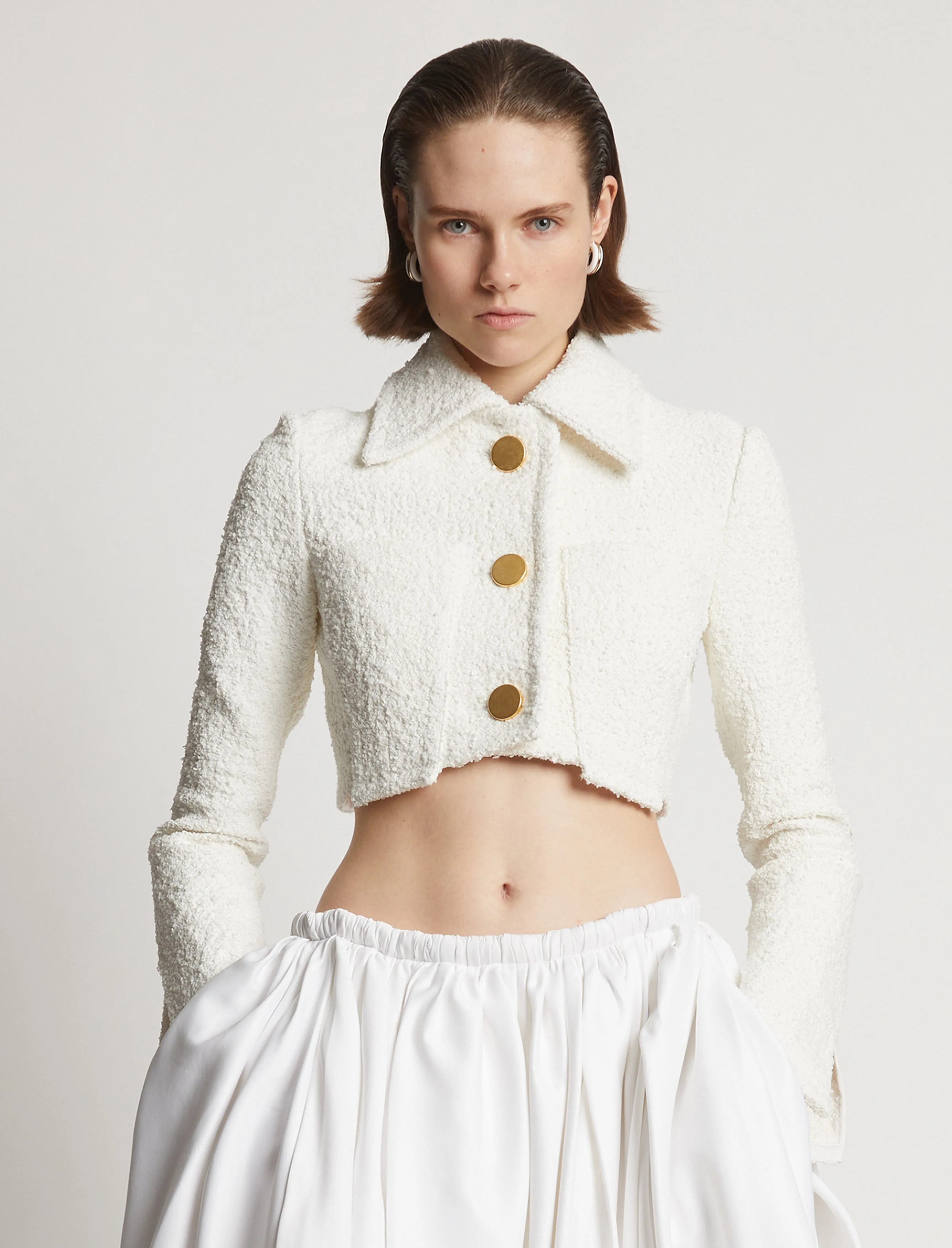 Boucle Tweed Crop Jacket sold by Proenza Schouler product image thumbnail 2