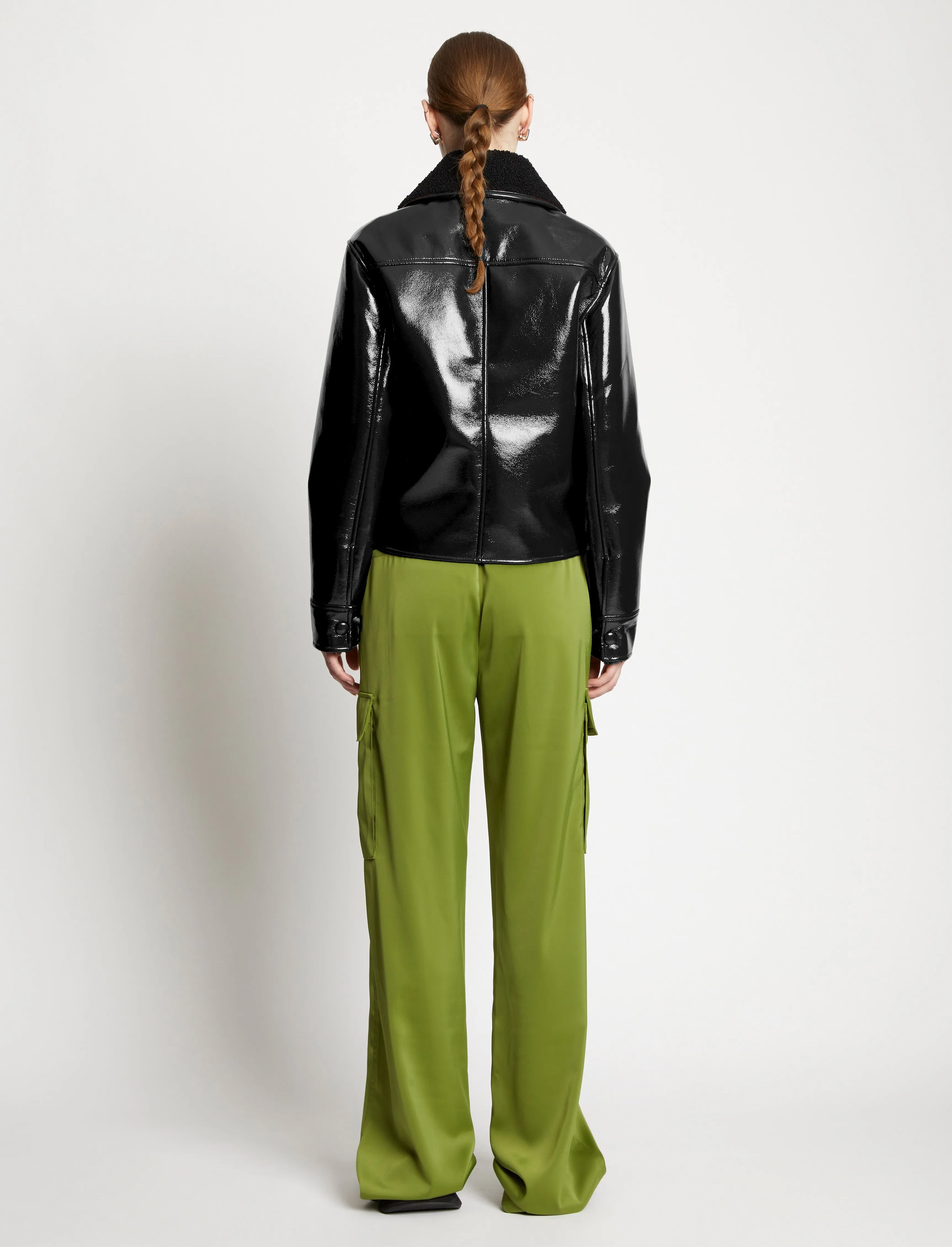 Lacquered Fleece Collar Jacket sold by Proenza Schouler product image thumbnail 4