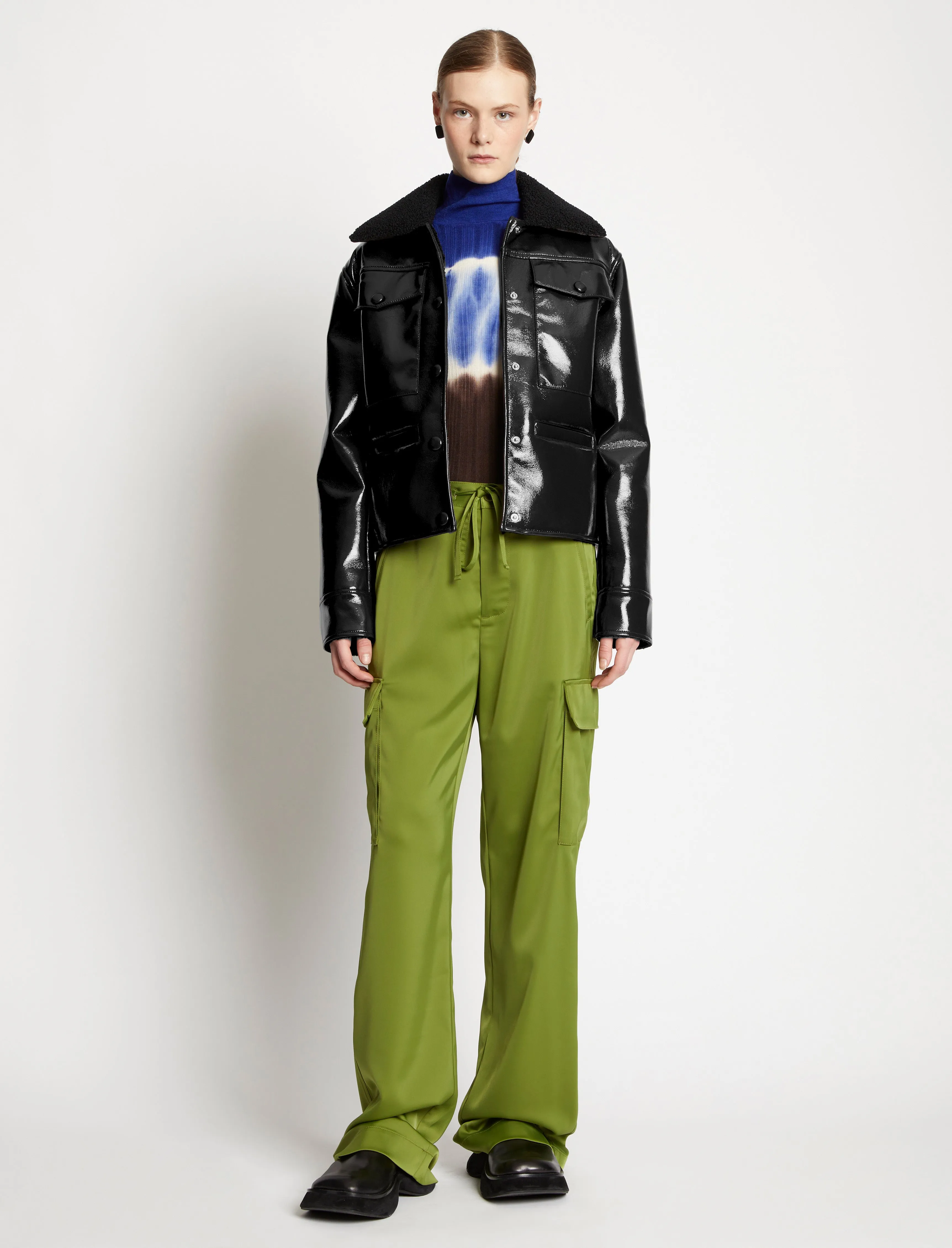 Lacquered Fleece Collar Jacket sold by Proenza Schouler product image thumbnail 2
