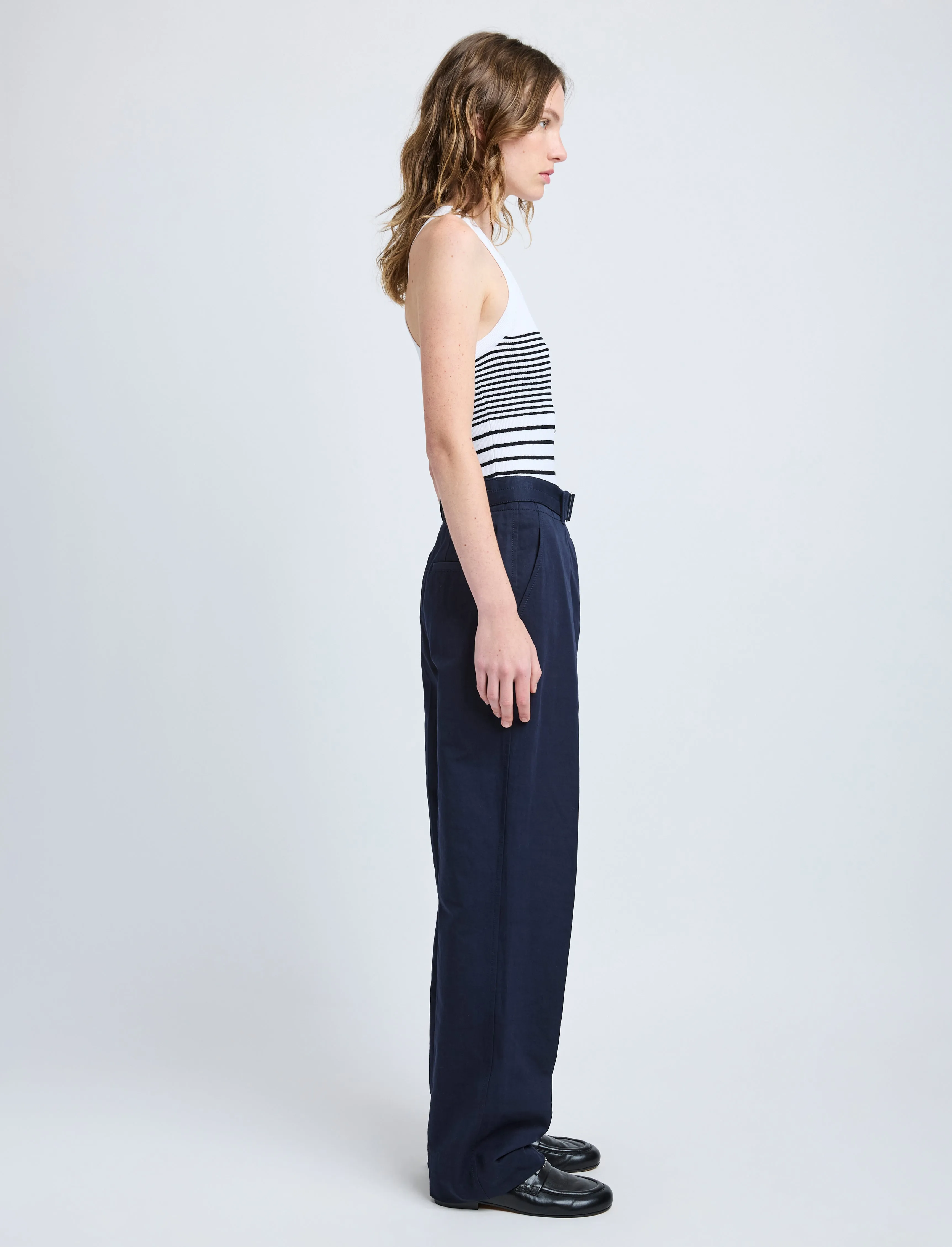 Vera Pant in Cotton Linen Suiting sold by Proenza Schouler product image thumbnail 3