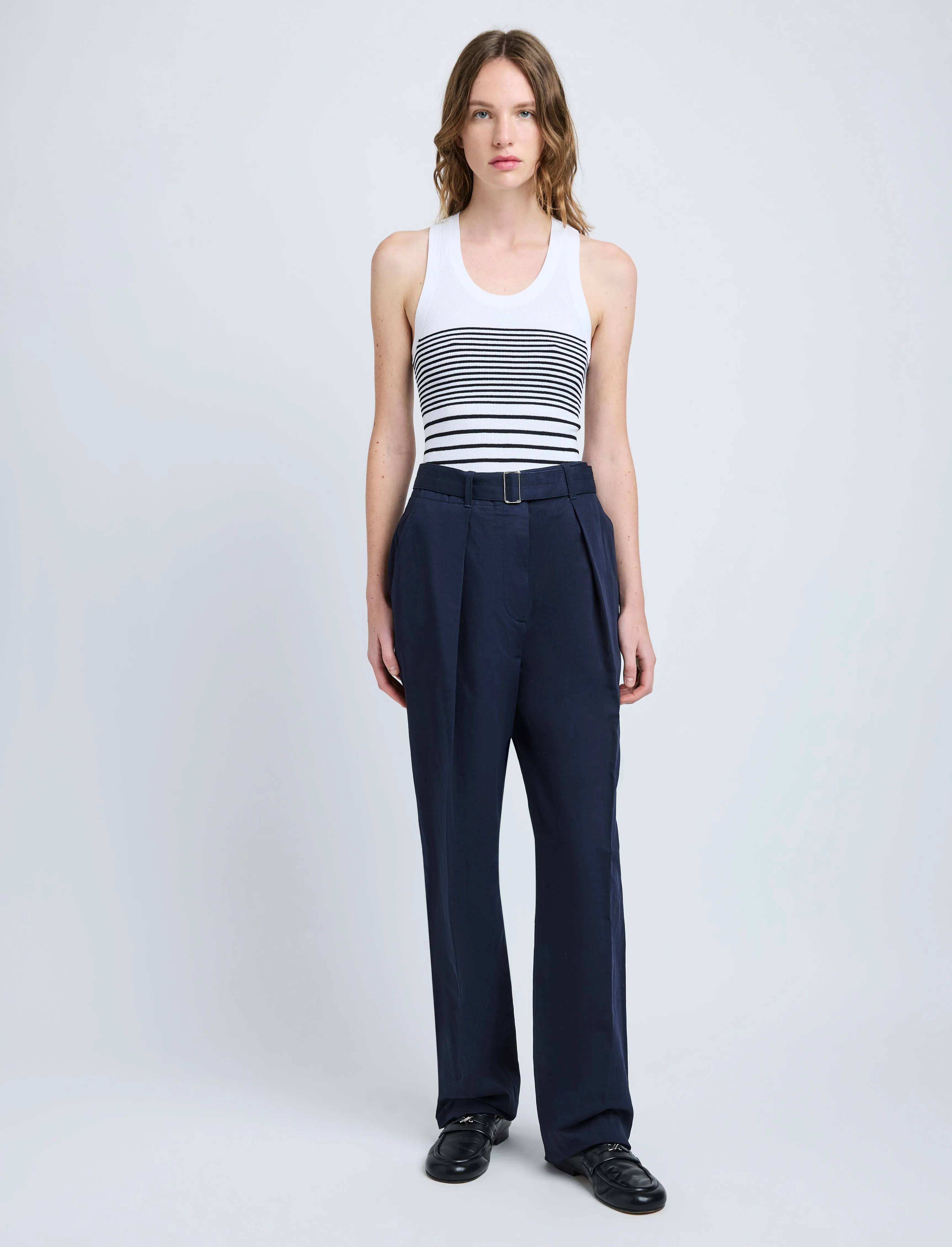 Vera Pant in Cotton Linen Suiting sold by Proenza Schouler product image thumbnail 2