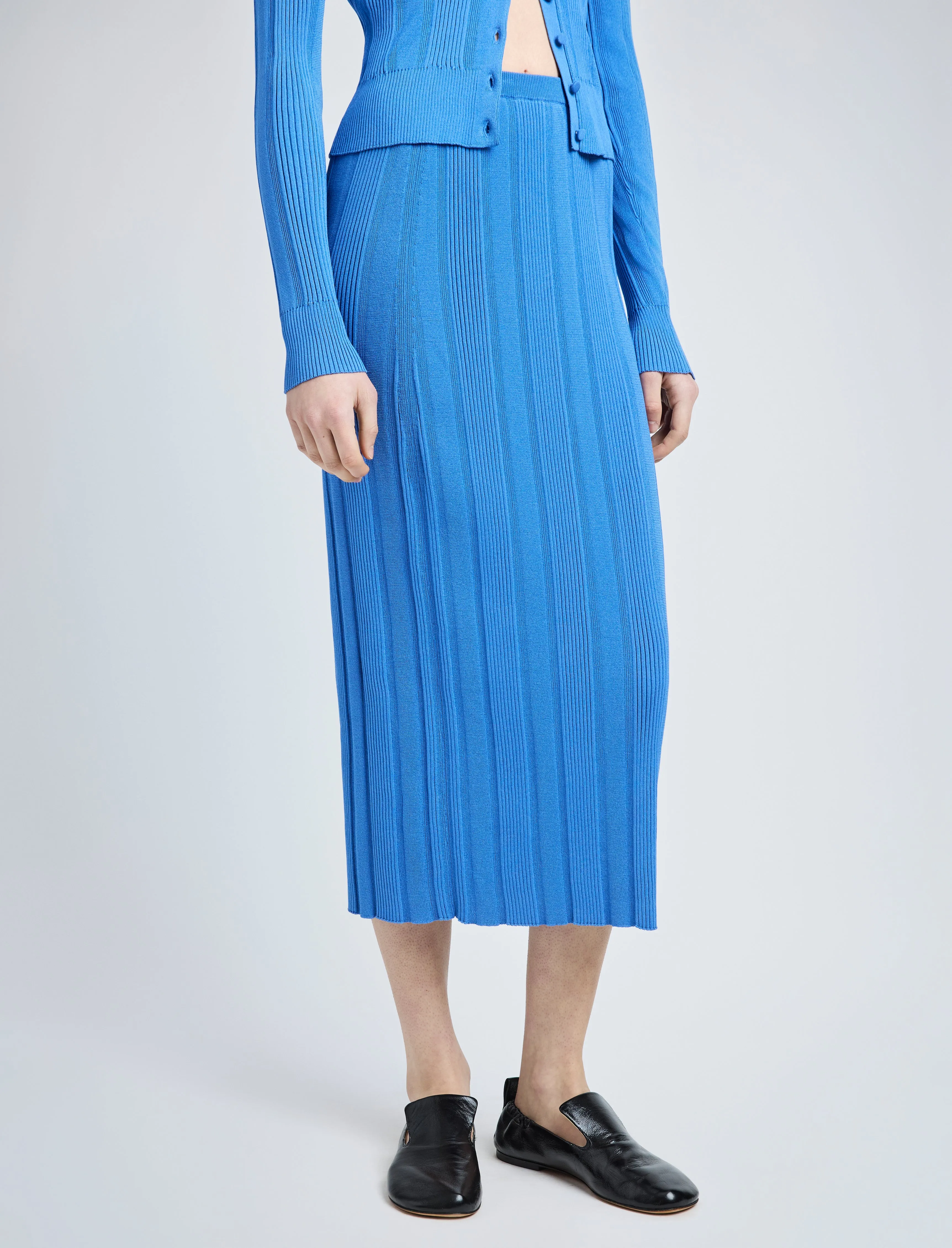 Ryanne Skirt in Column Rib sold by Proenza Schouler product image thumbnail 5