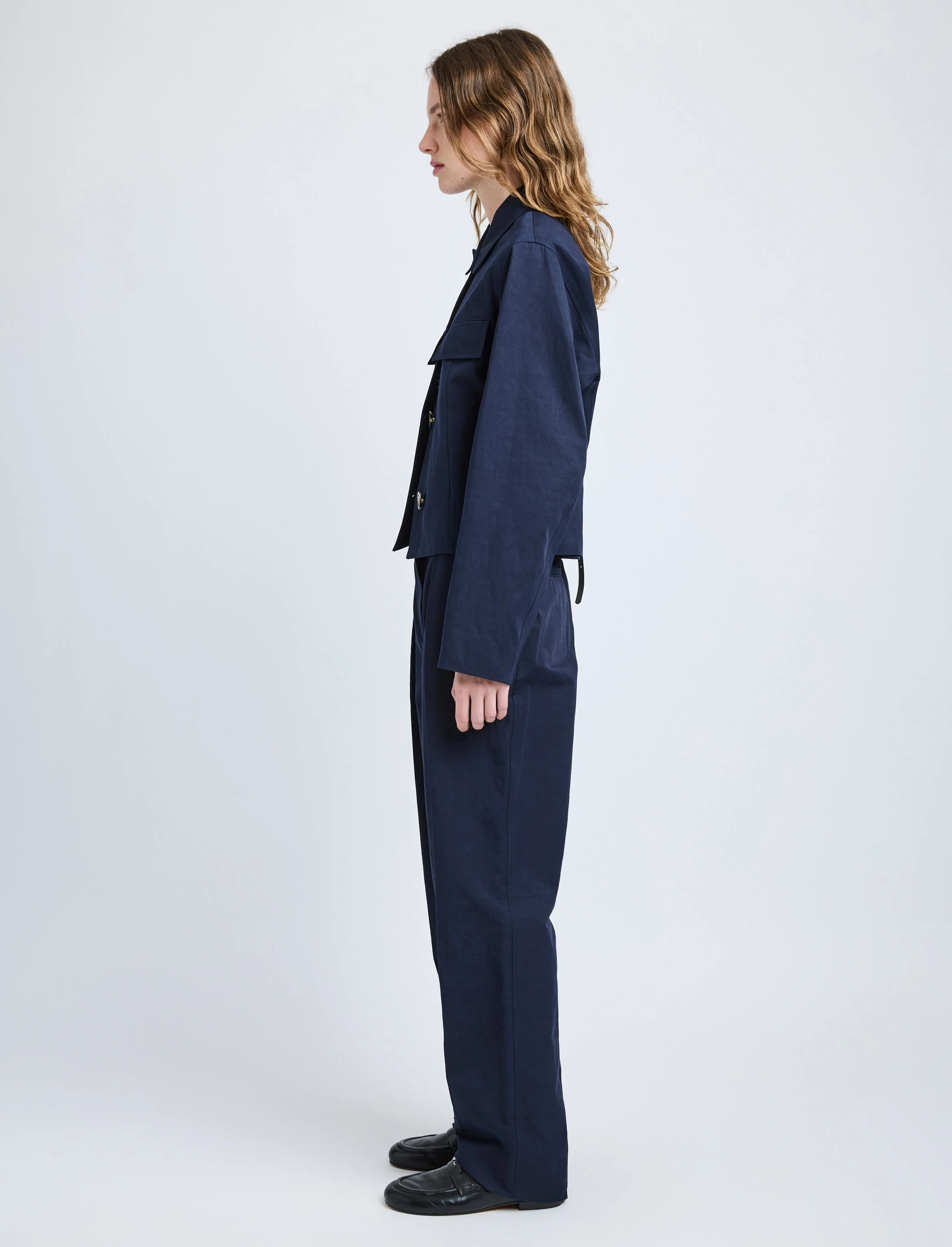 Thelma Jacket in Cotton Linen Suiting sold by Proenza Schouler product image thumbnail 4