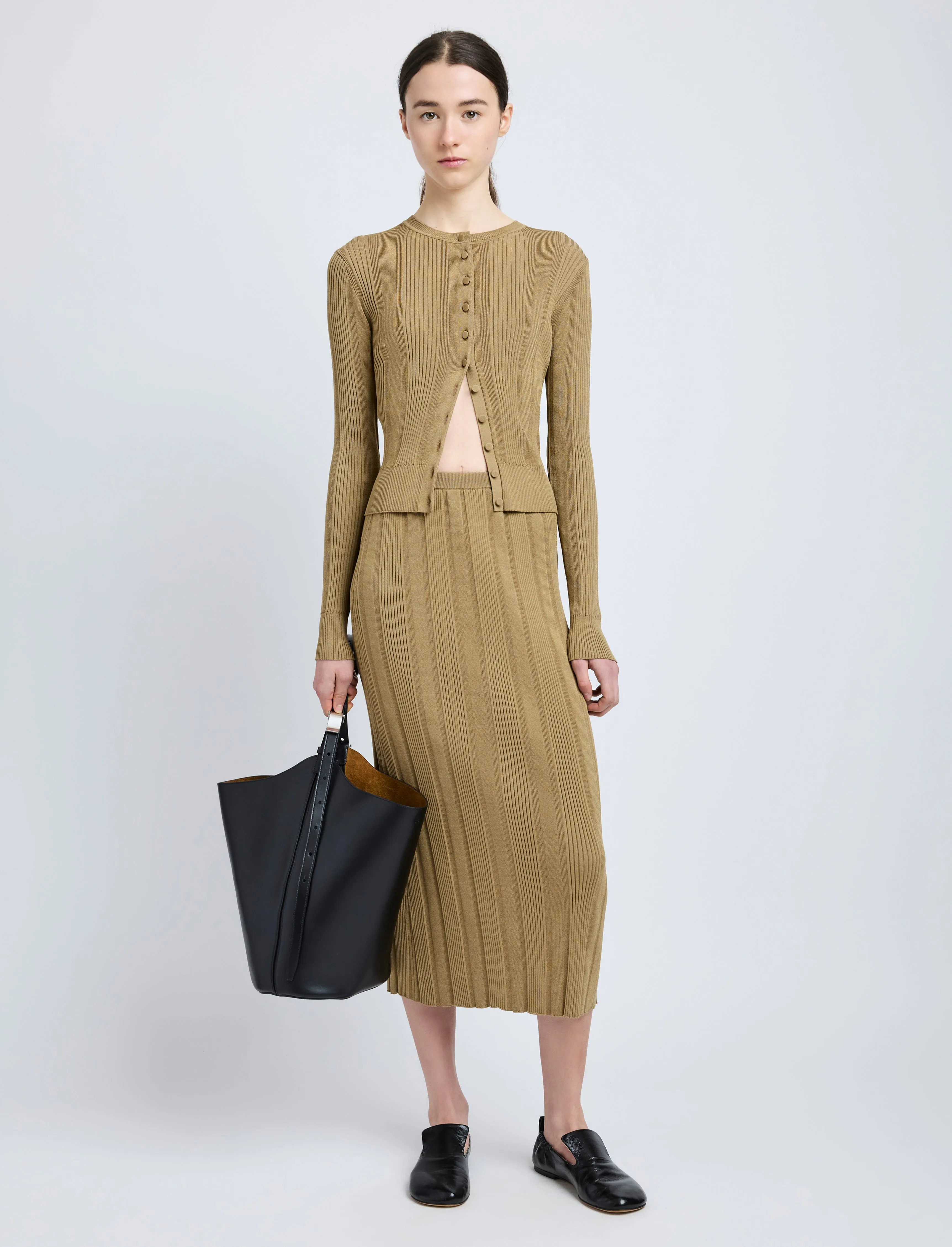 Ryanne Skirt in Column Rib sold by Proenza Schouler product image thumbnail 2