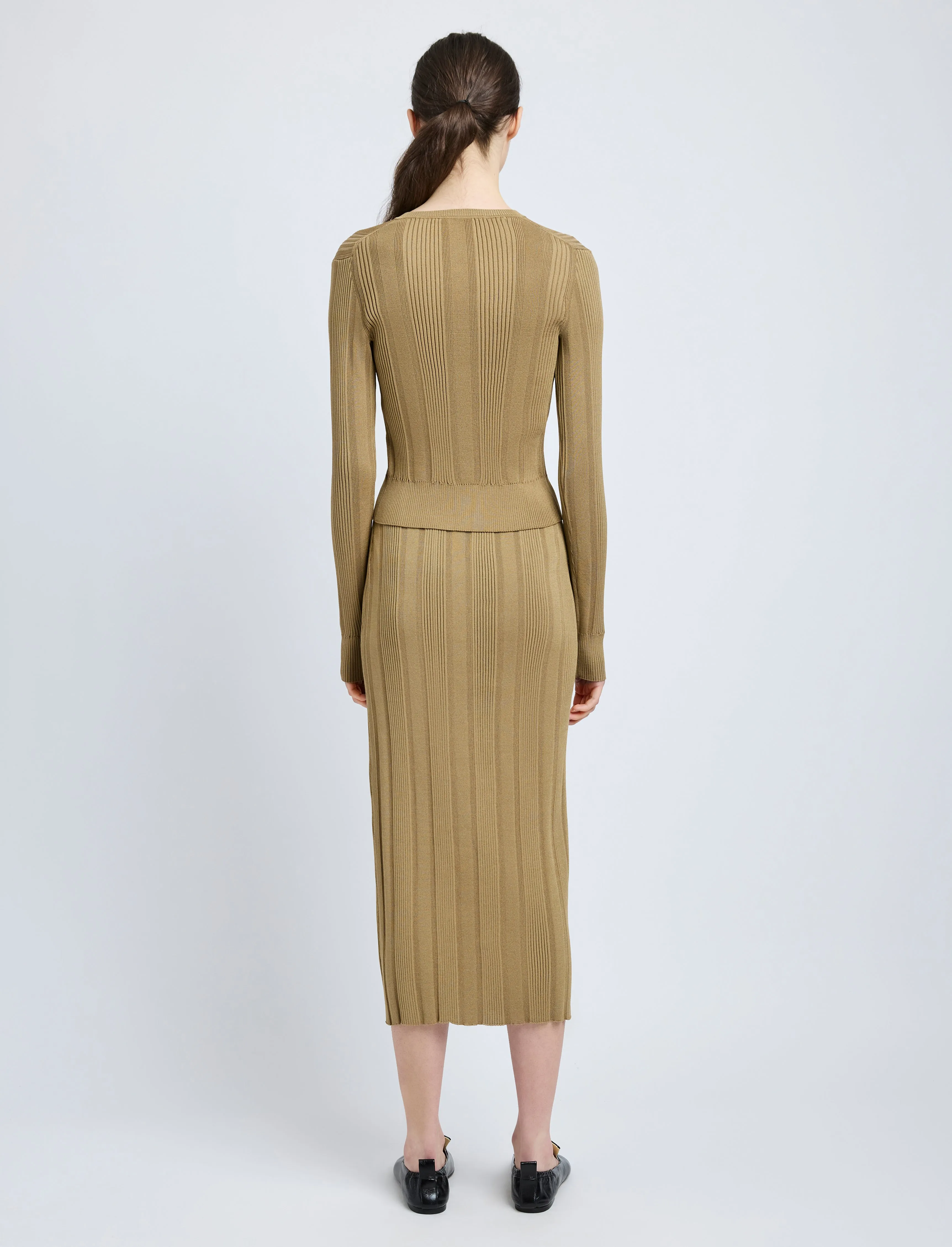 Ryanne Skirt in Column Rib sold by Proenza Schouler product image thumbnail 4