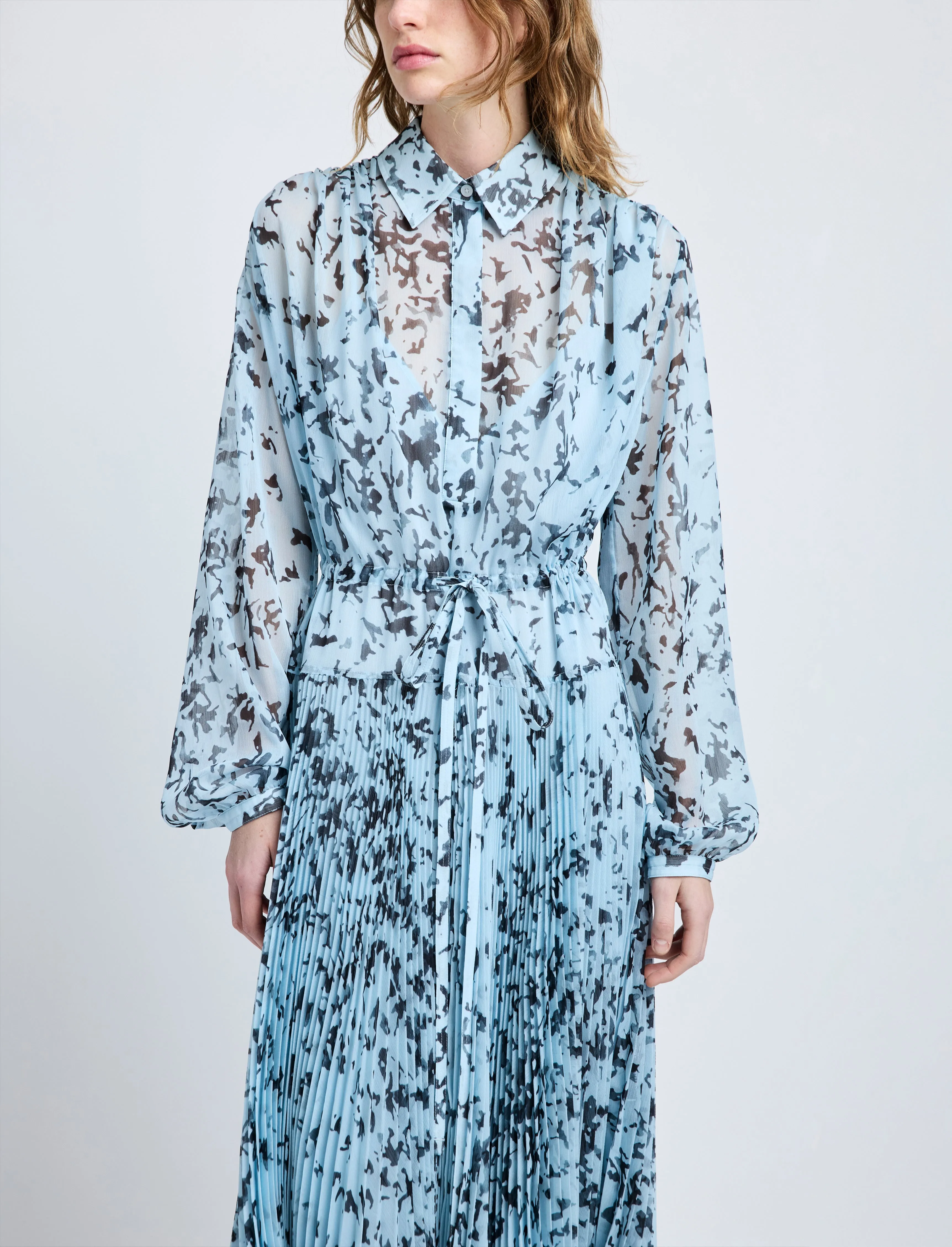Jones Dress in Printed Crinkle Chiffon sold by Proenza Schouler product image thumbnail 5