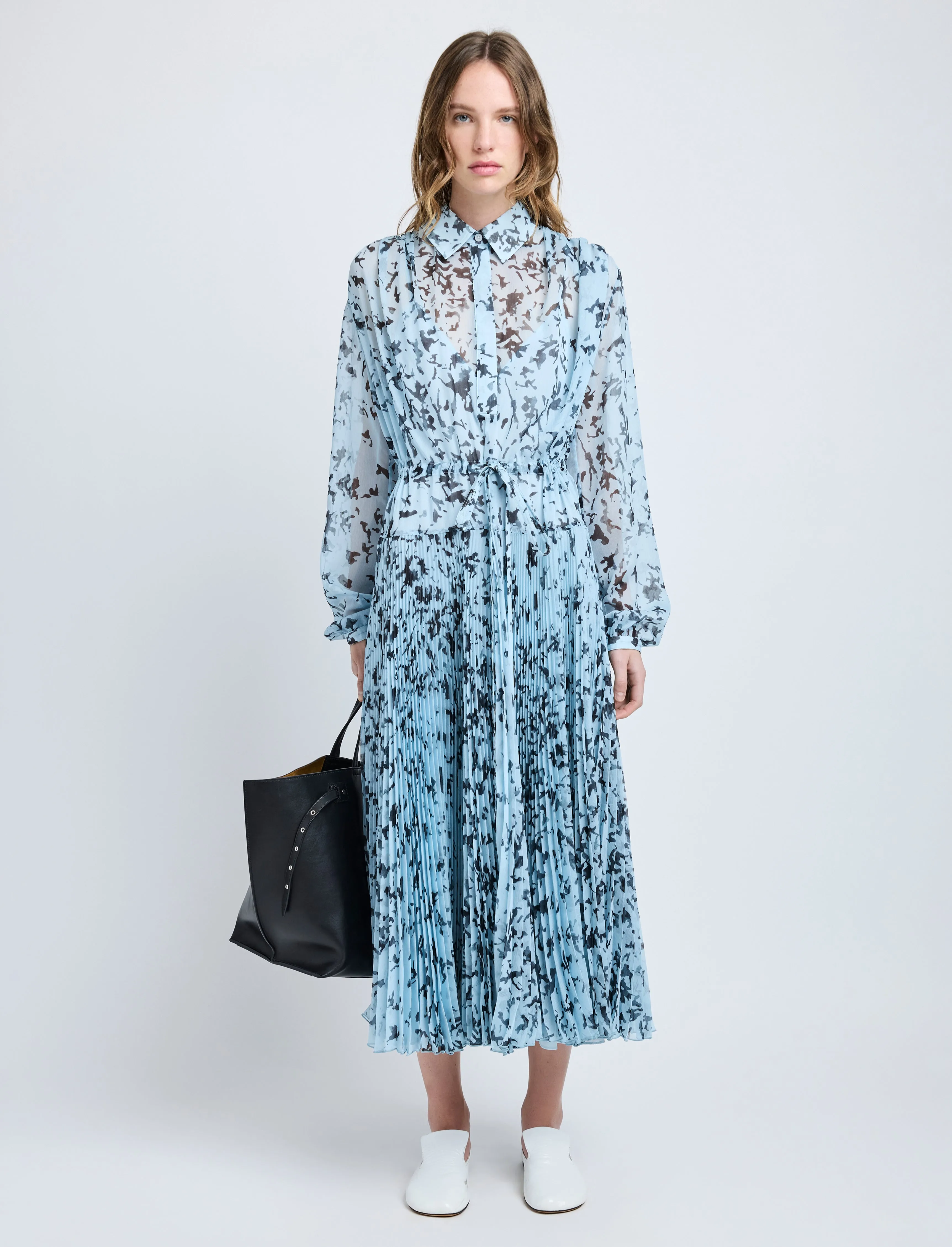 Jones Dress in Printed Crinkle Chiffon sold by Proenza Schouler product image thumbnail 2