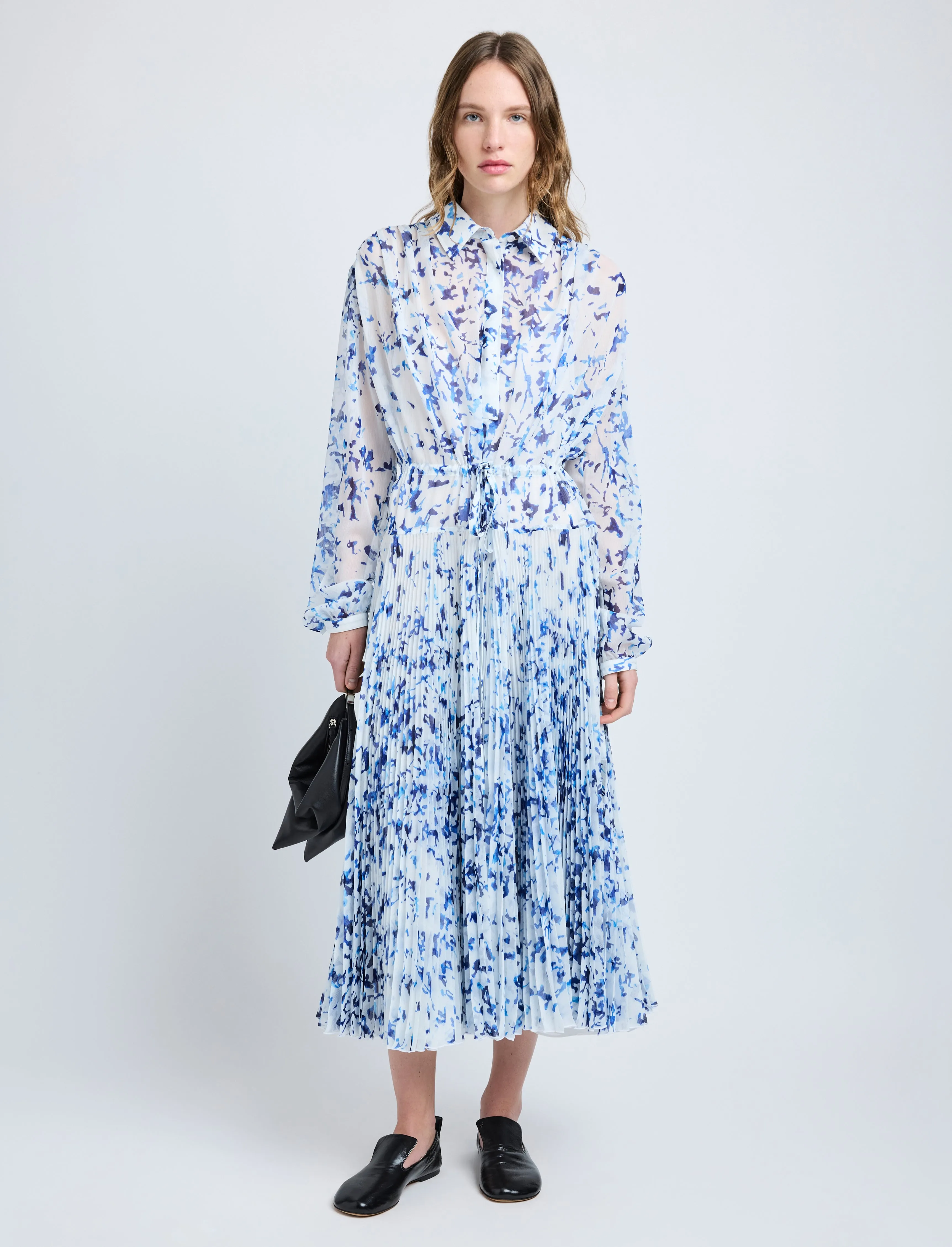Jones Dress in Printed Crinkle Chiffon sold by Proenza Schouler product image thumbnail 2