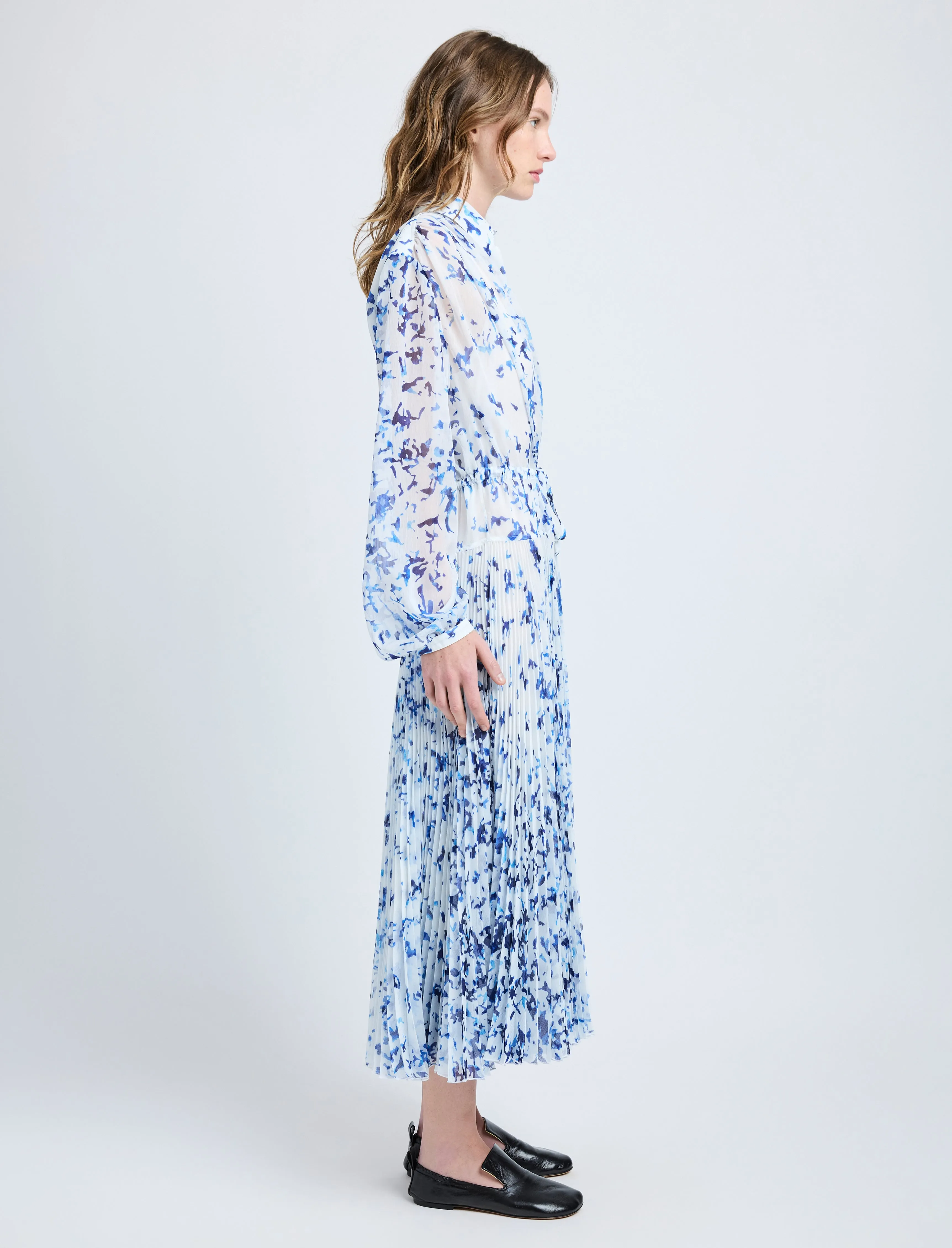 Jones Dress in Printed Crinkle Chiffon sold by Proenza Schouler product image thumbnail 3