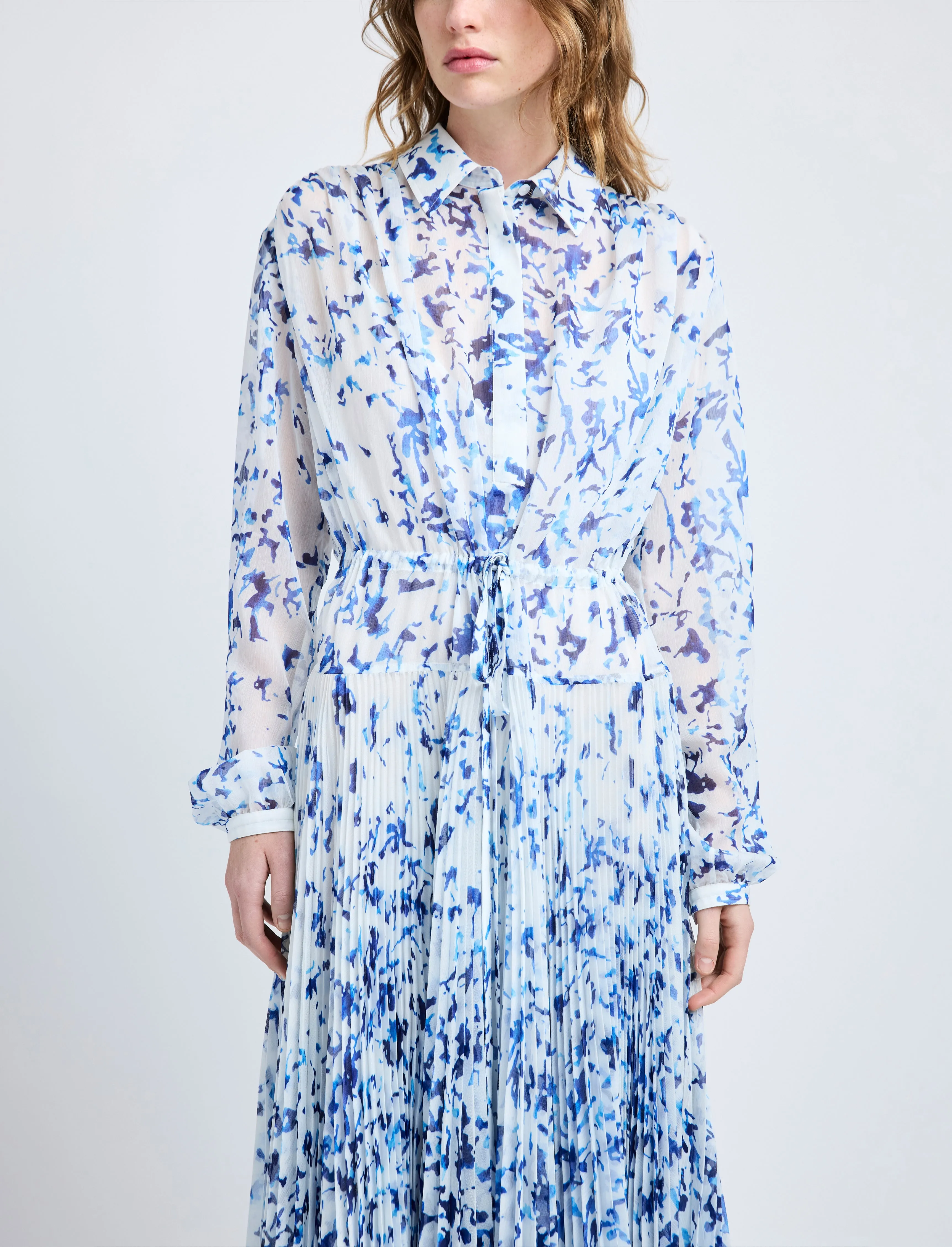 Jones Dress in Printed Crinkle Chiffon sold by Proenza Schouler product image thumbnail 5