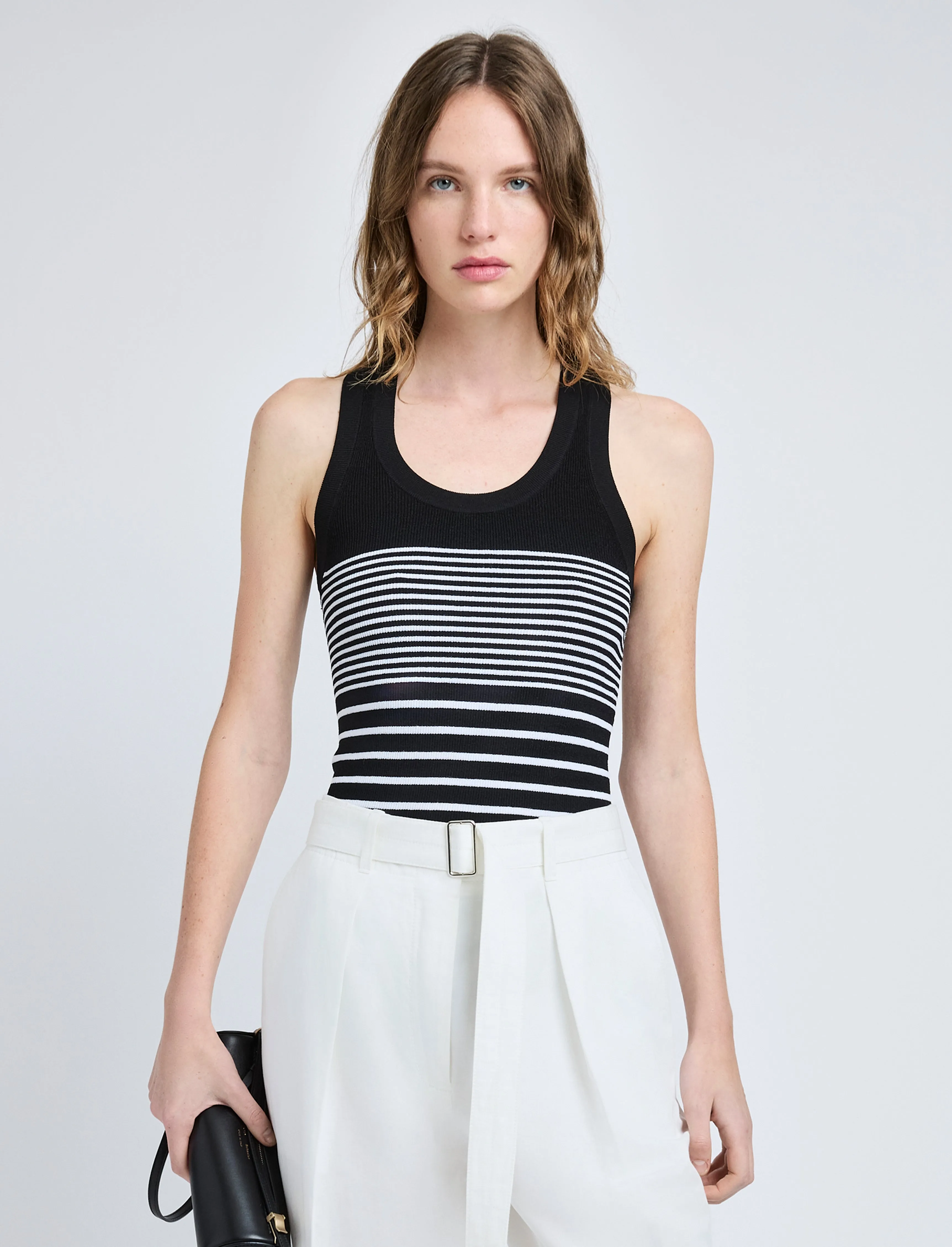 Roberts Top in Matte Viscose Rib sold by Proenza Schouler product image thumbnail 2