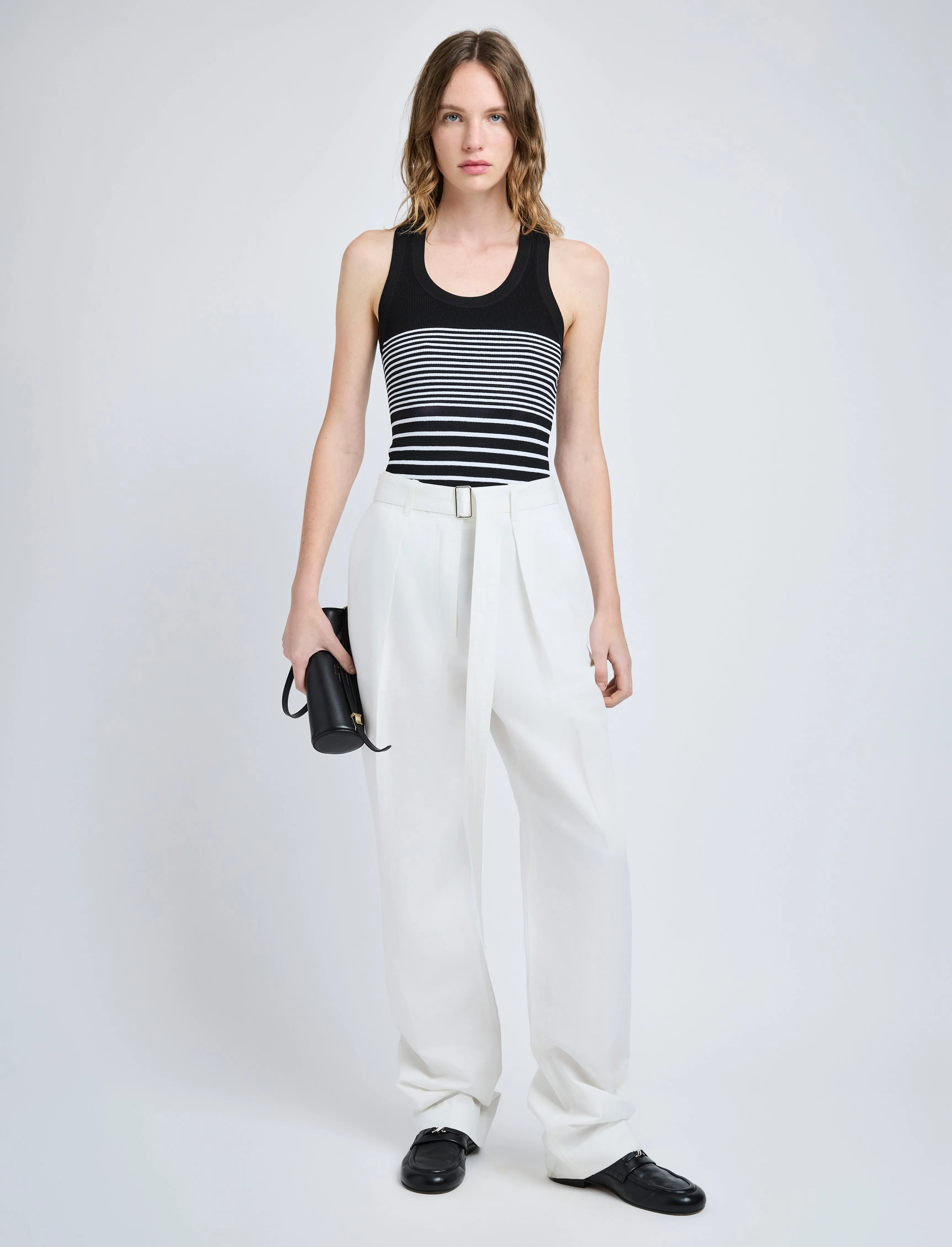 Roberts Top in Matte Viscose Rib sold by Proenza Schouler product image thumbnail 3