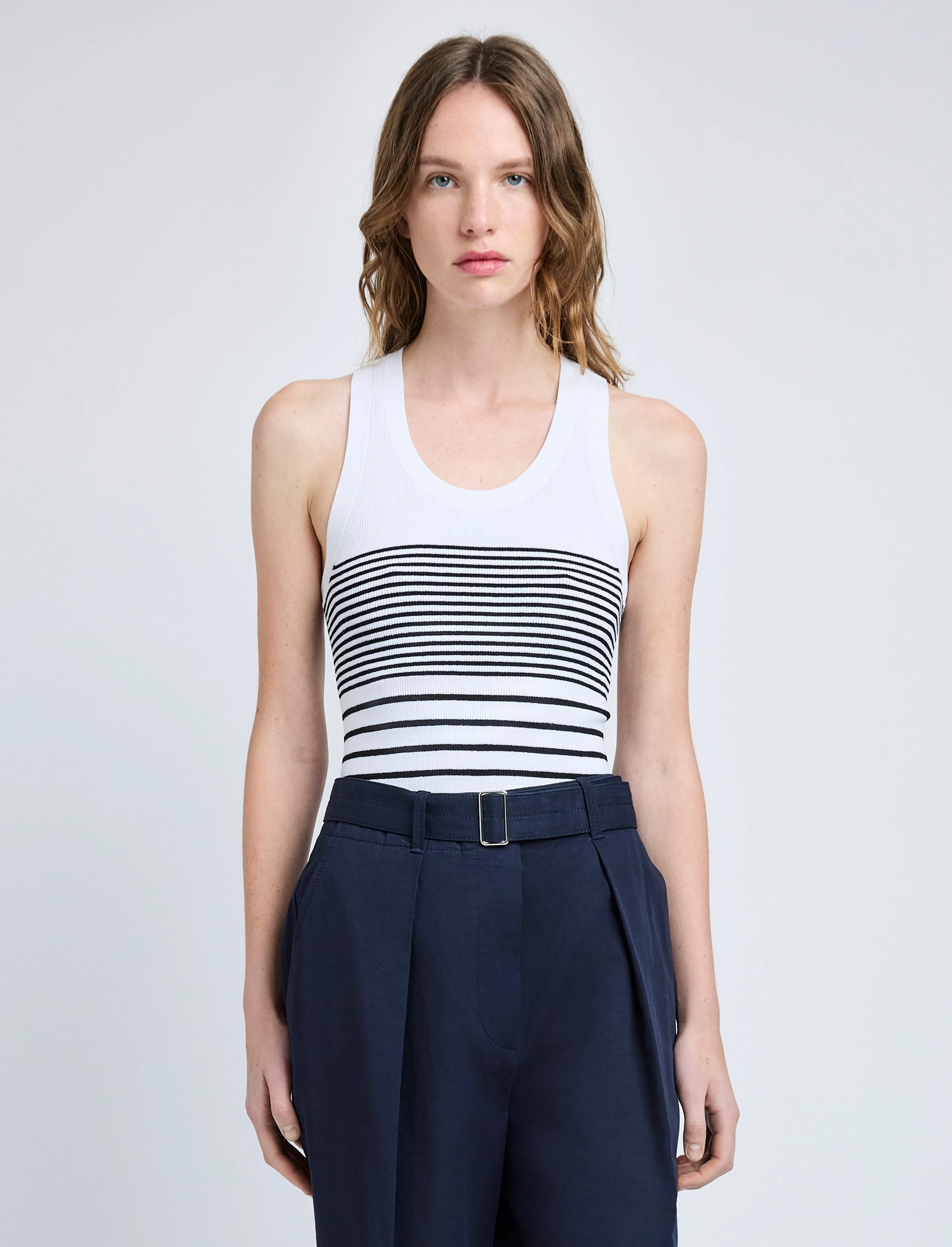 Roberts Top in Matte Viscose Rib sold by Proenza Schouler product image thumbnail 2