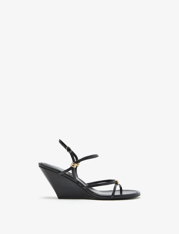 Coil Wedge Sandals in Slick Nappa made by Proenza Schouler