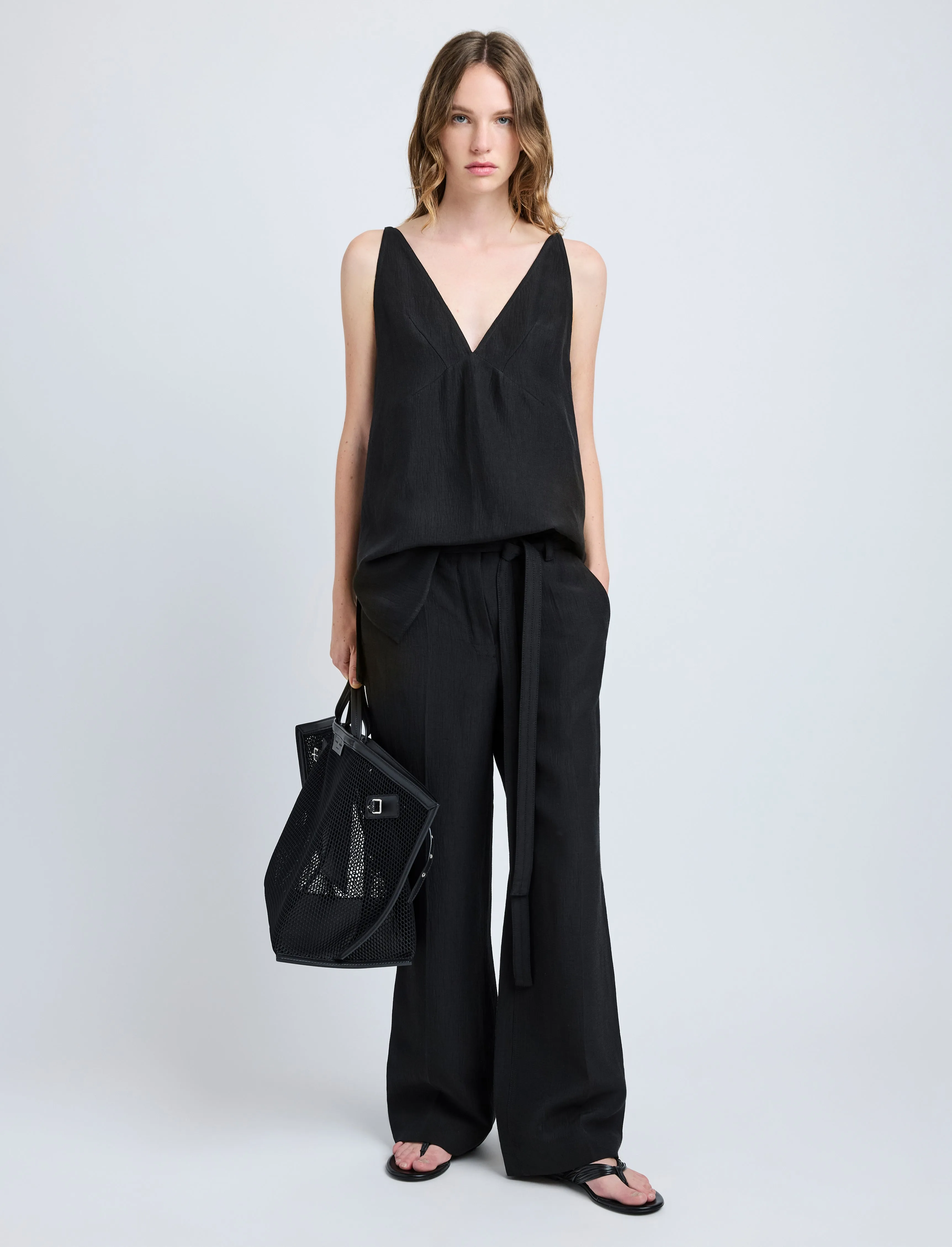 Maggi Pant in Cotton Viscose Linen sold by Proenza Schouler product image thumbnail 2