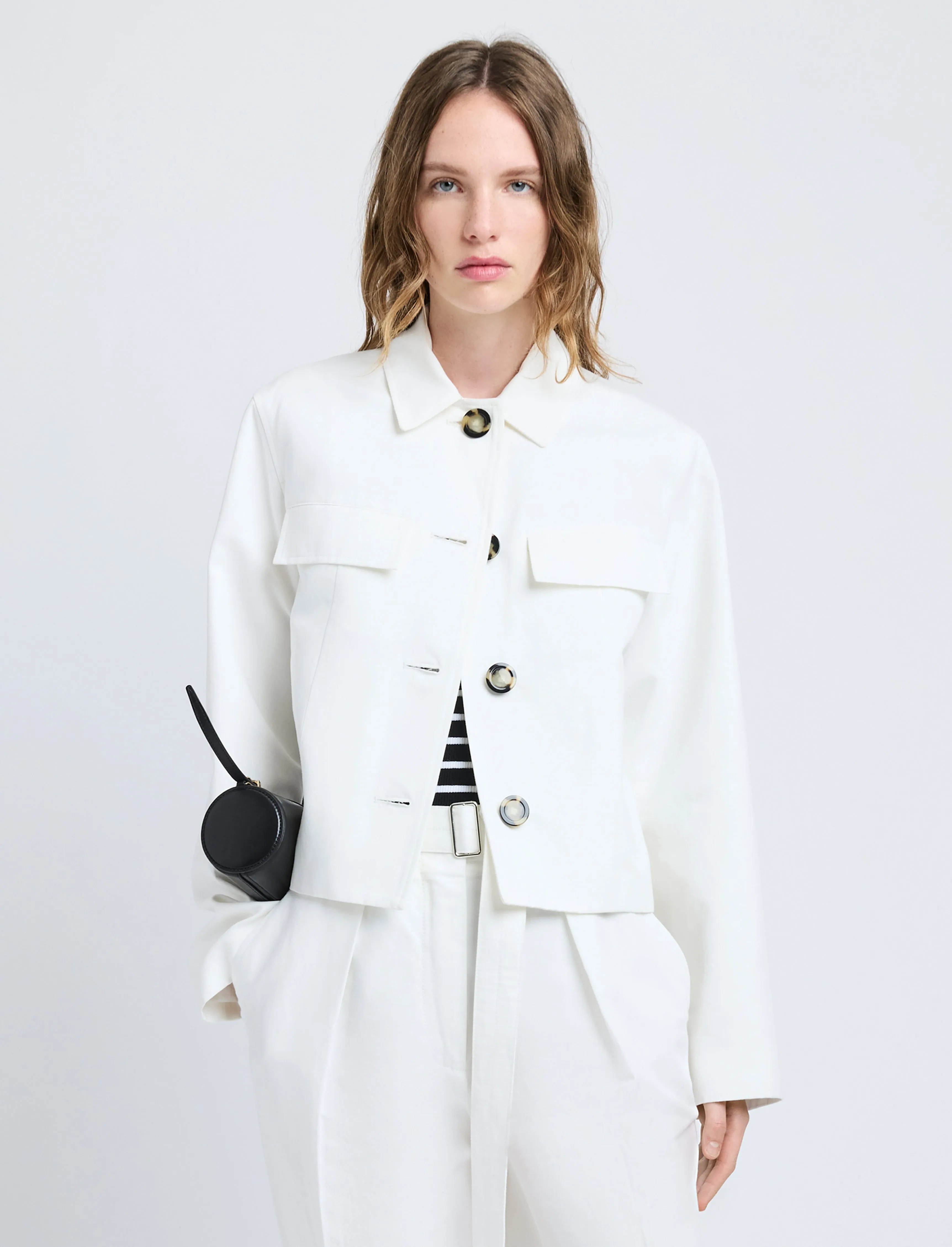 Thelma Jacket in Cotton Linen Suiting sold by Proenza Schouler product image thumbnail 2